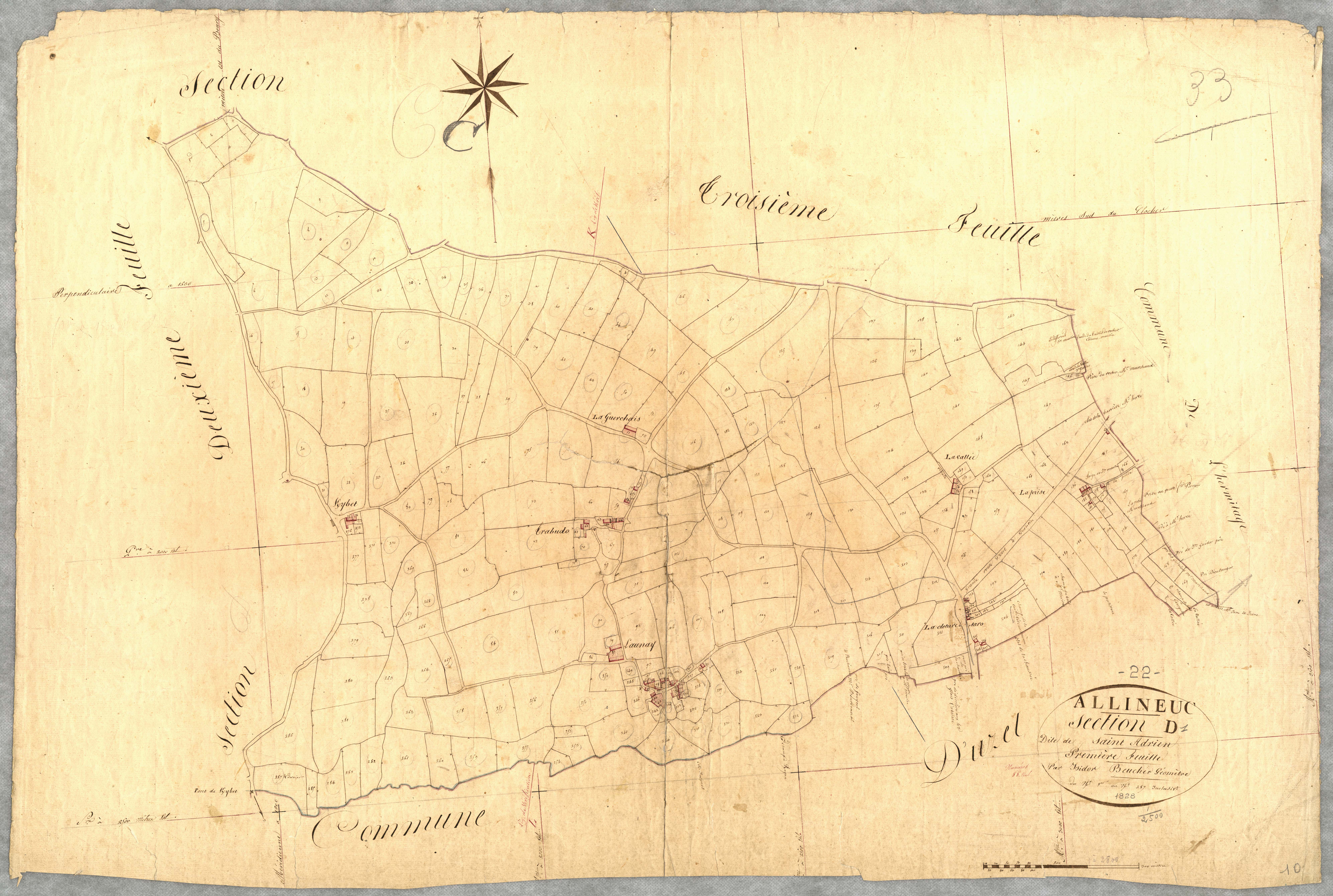 Allineuc - Section D, 1ère feuille