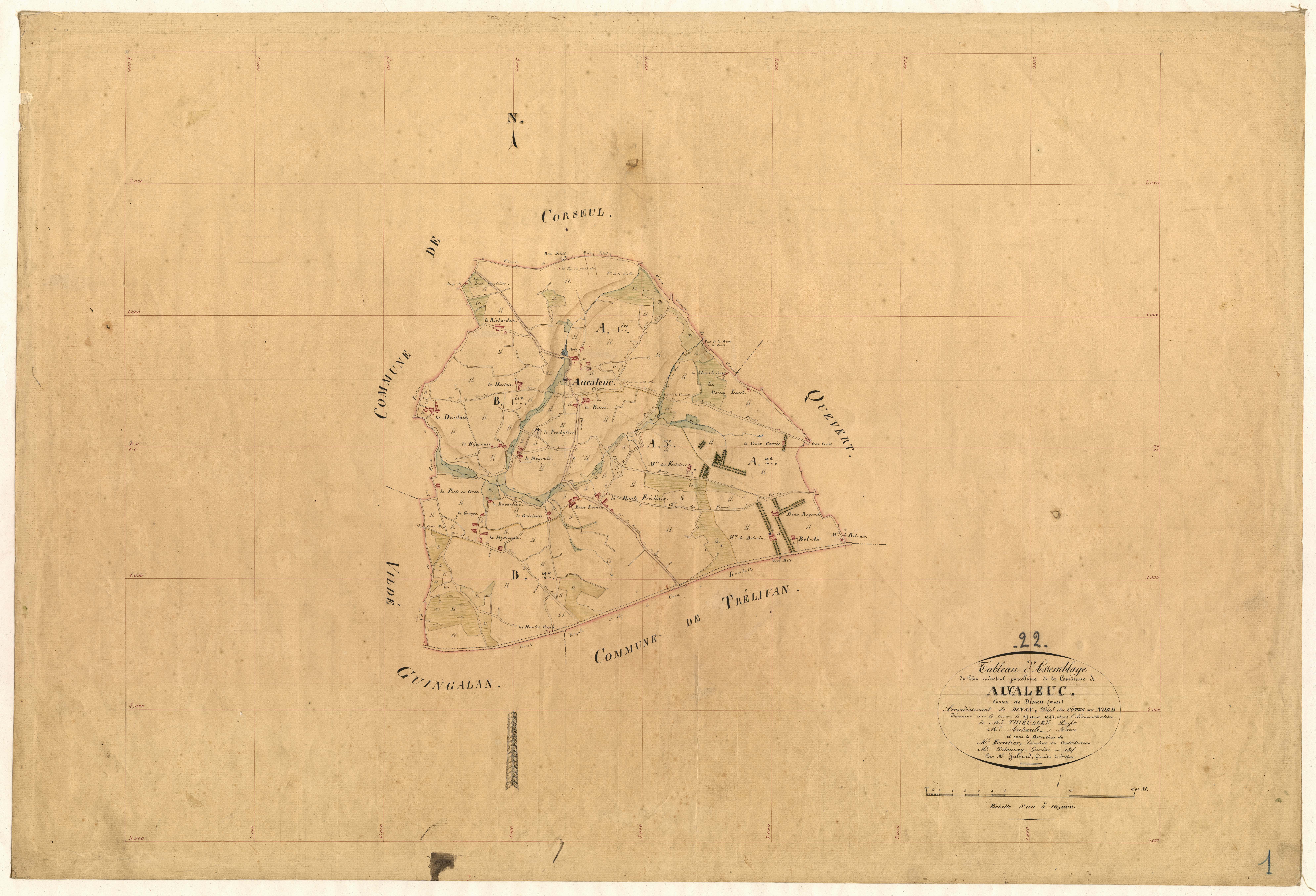Aucaleuc - Tableau d'assemblage