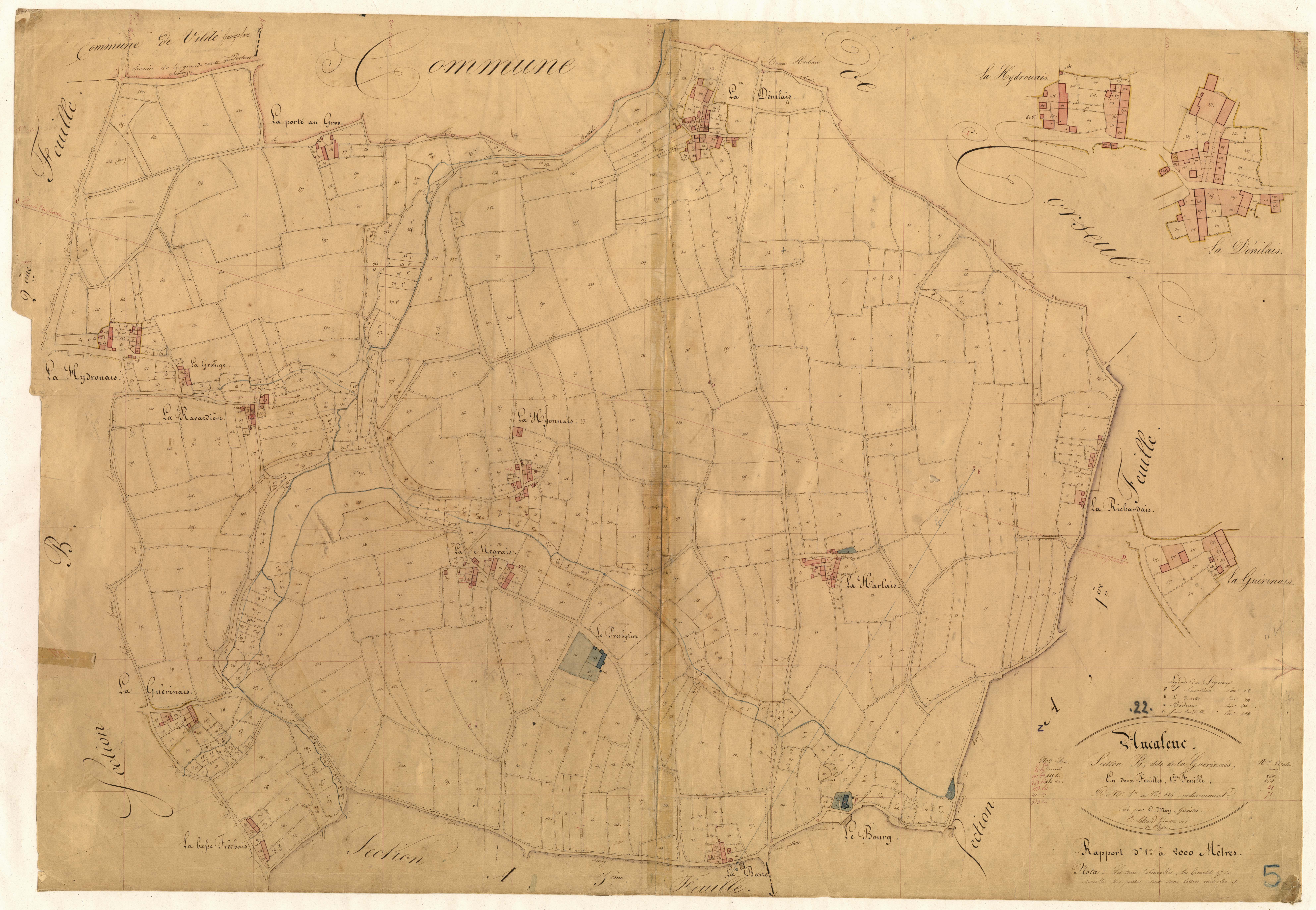 Aucaleuc - Section B, 1ère feuille