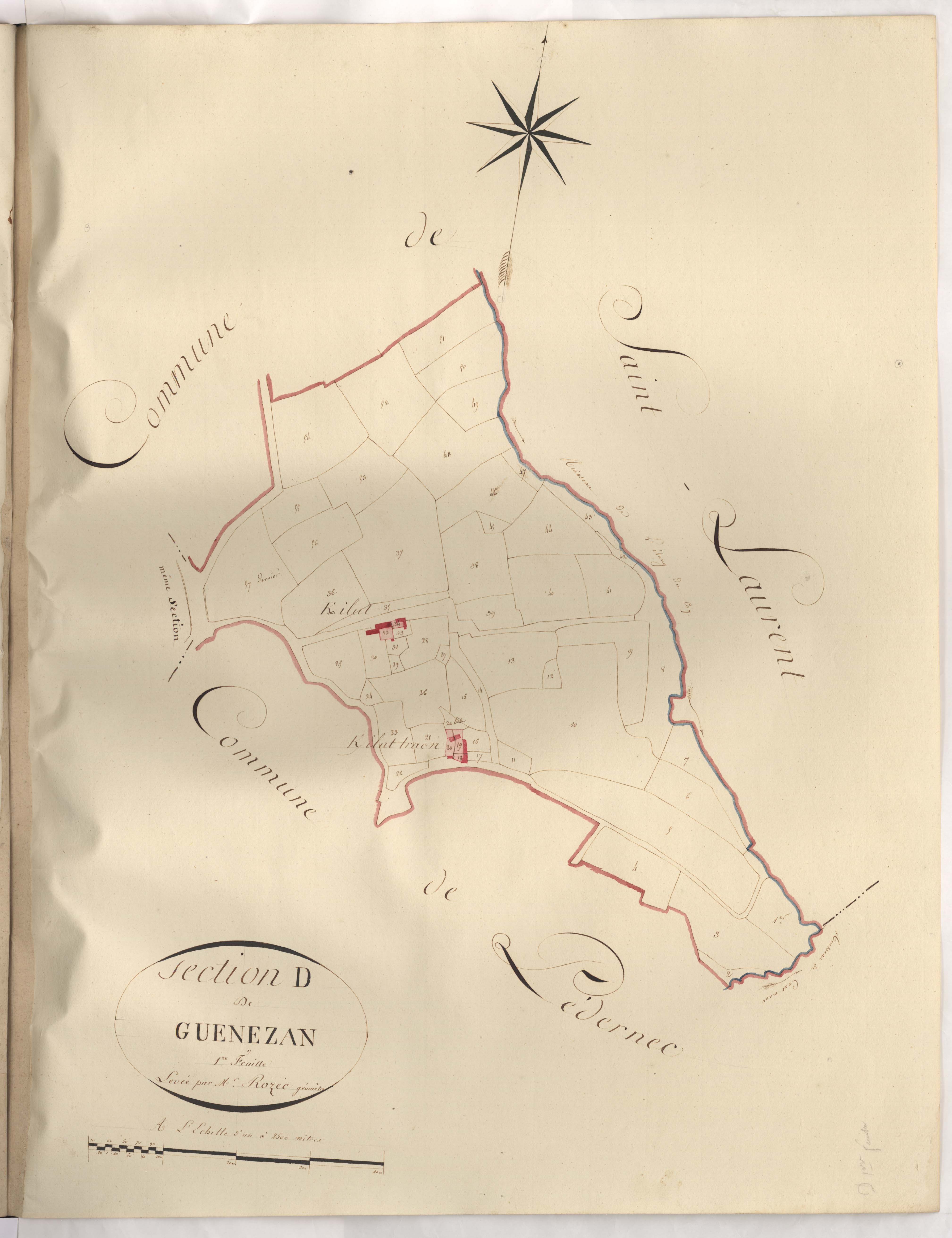 Bégard - Section D, 1ère feuille