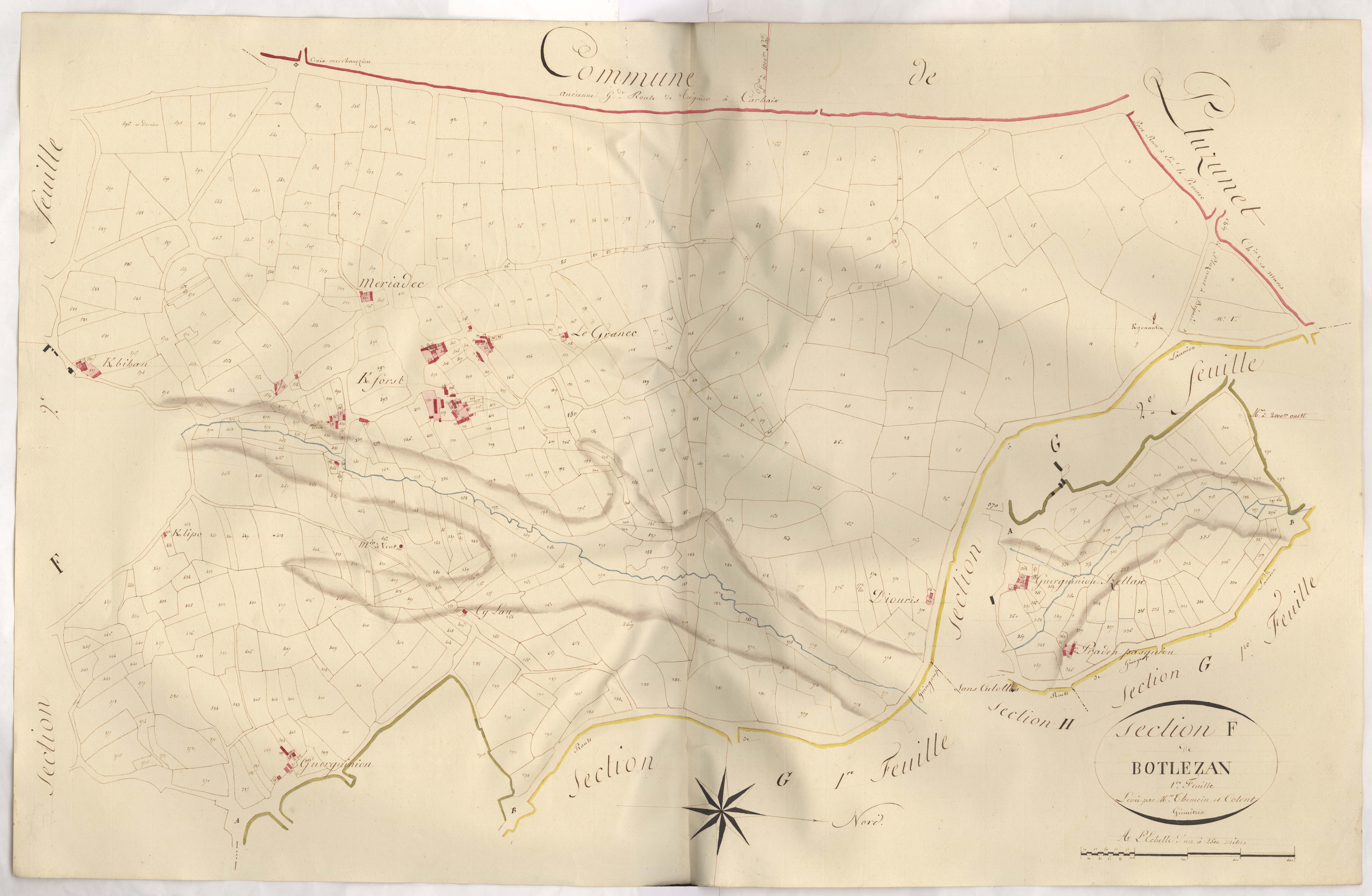 Bégard - Section F, 1ère feuille