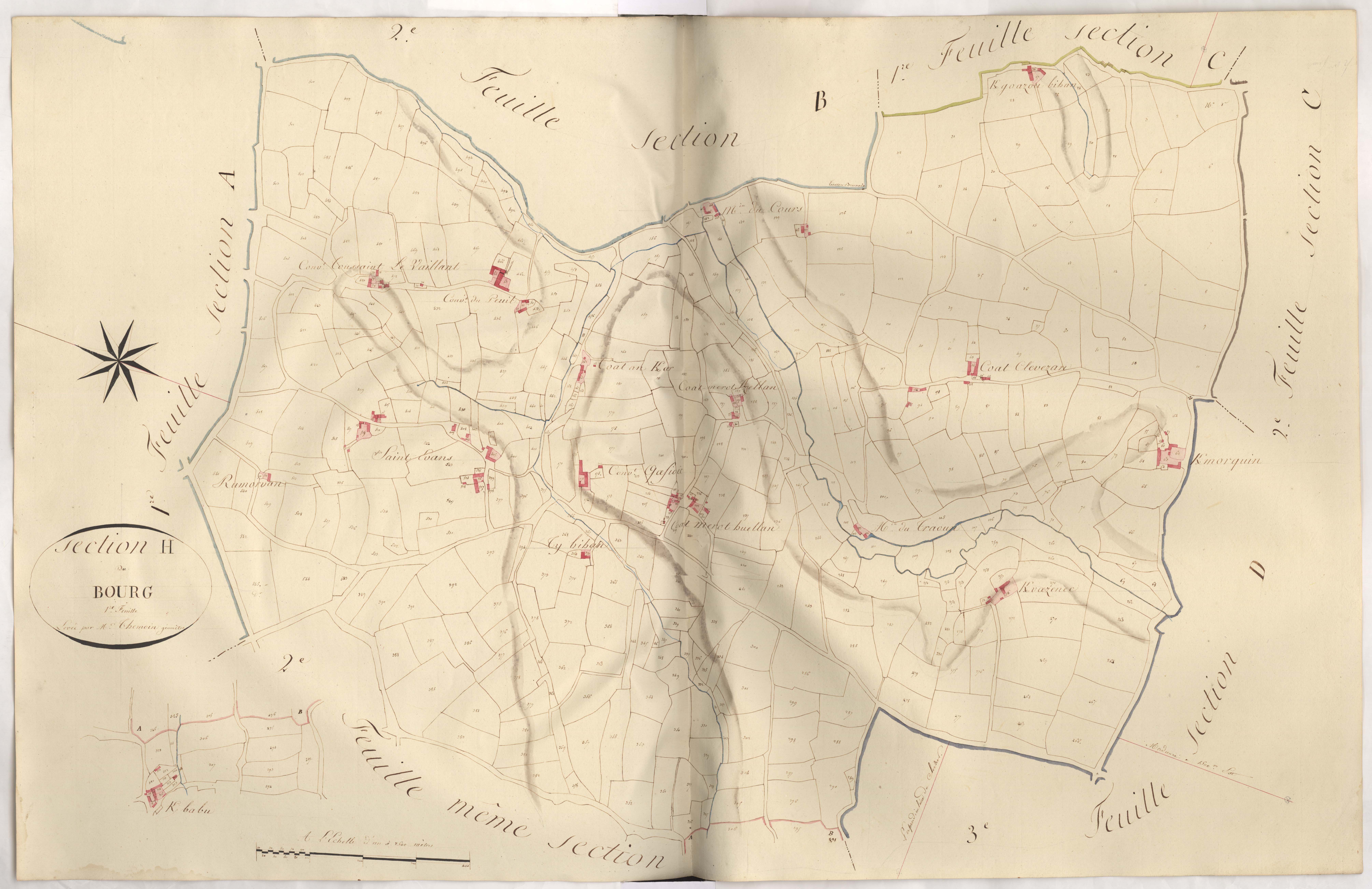 Bégard - Section H, 1ère feuille