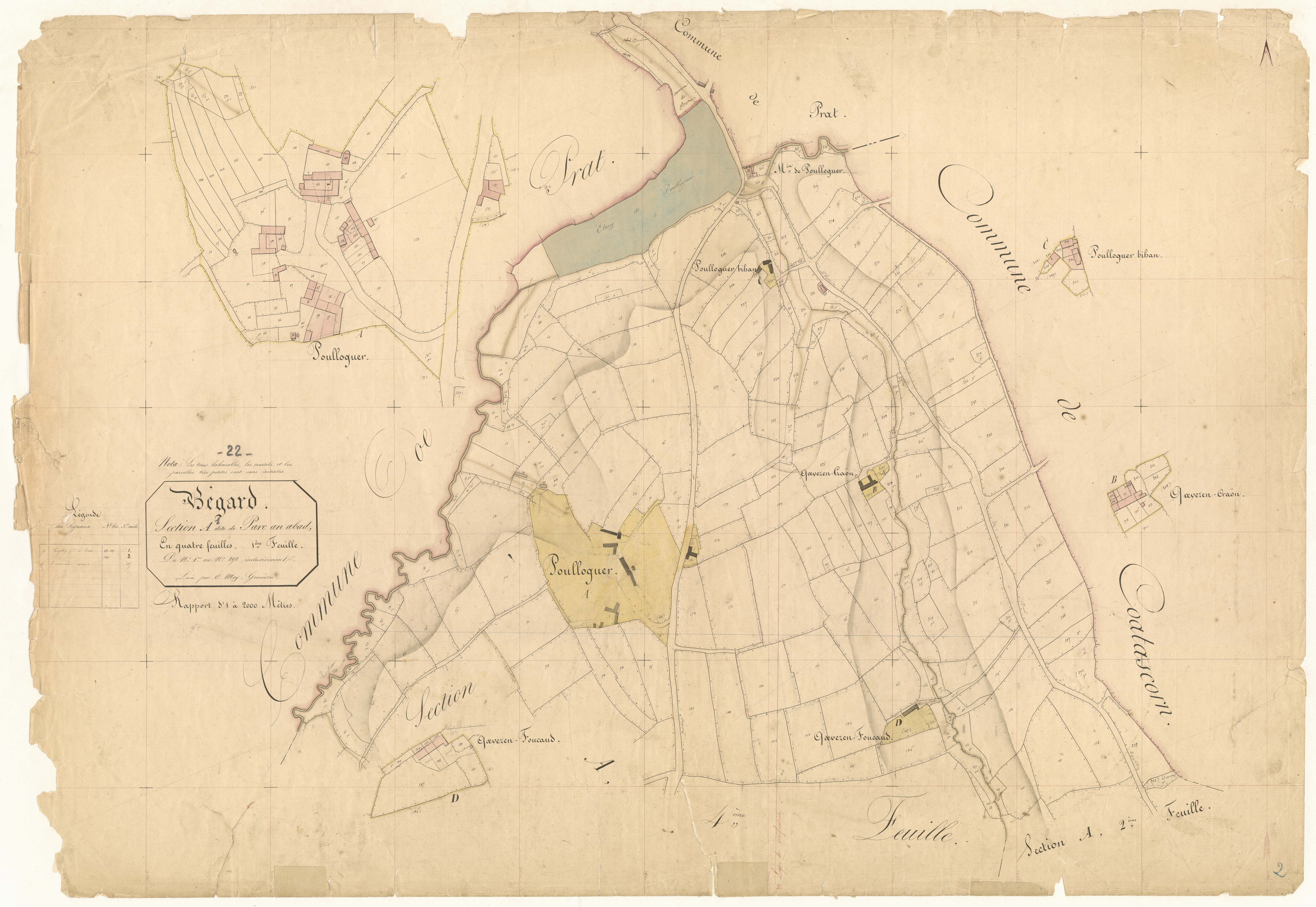 Bégard - Section A, 1ère feuille