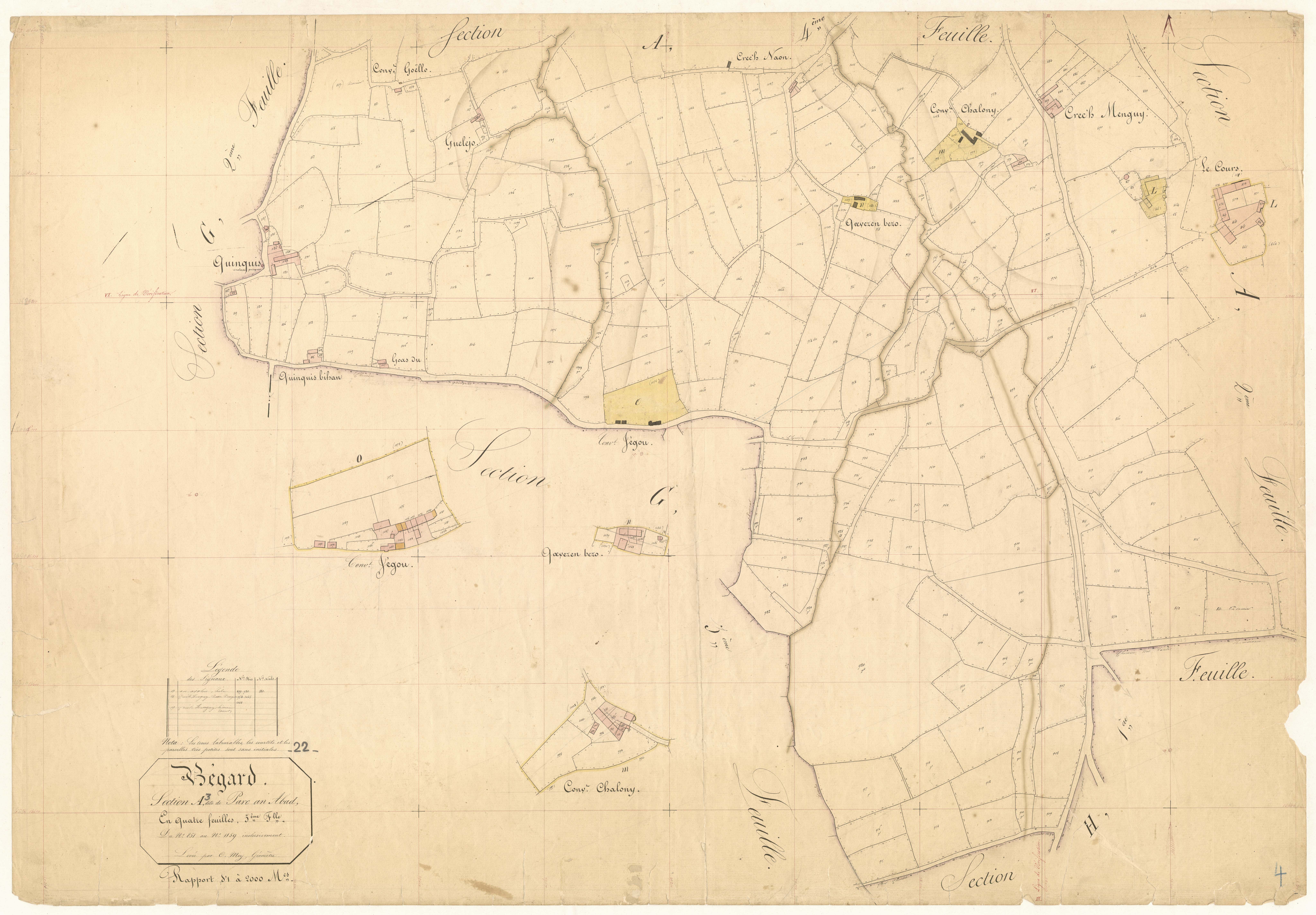 Bégard - Section A, 3ème feuille