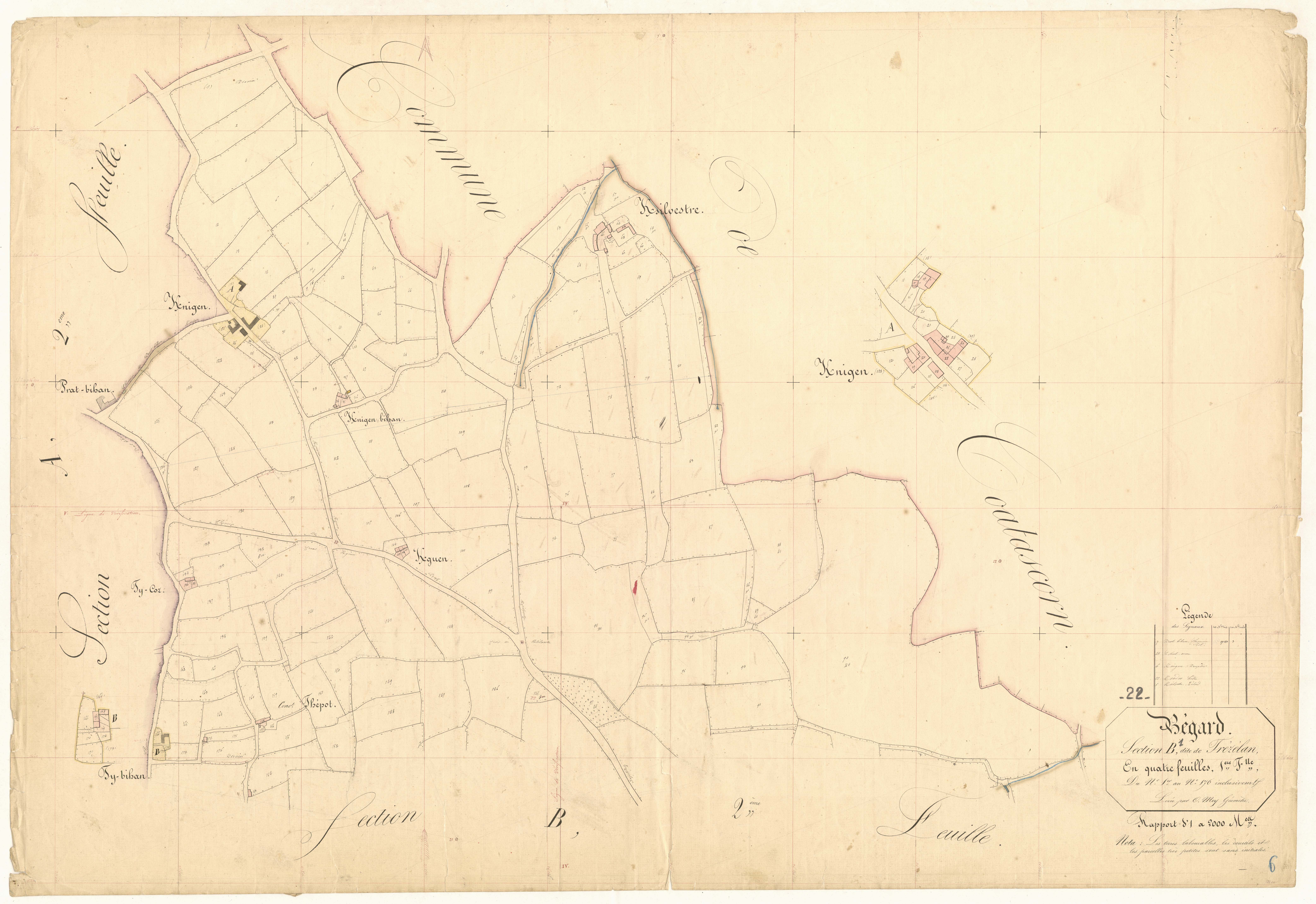 Bégard - Section B, 1ère feuille