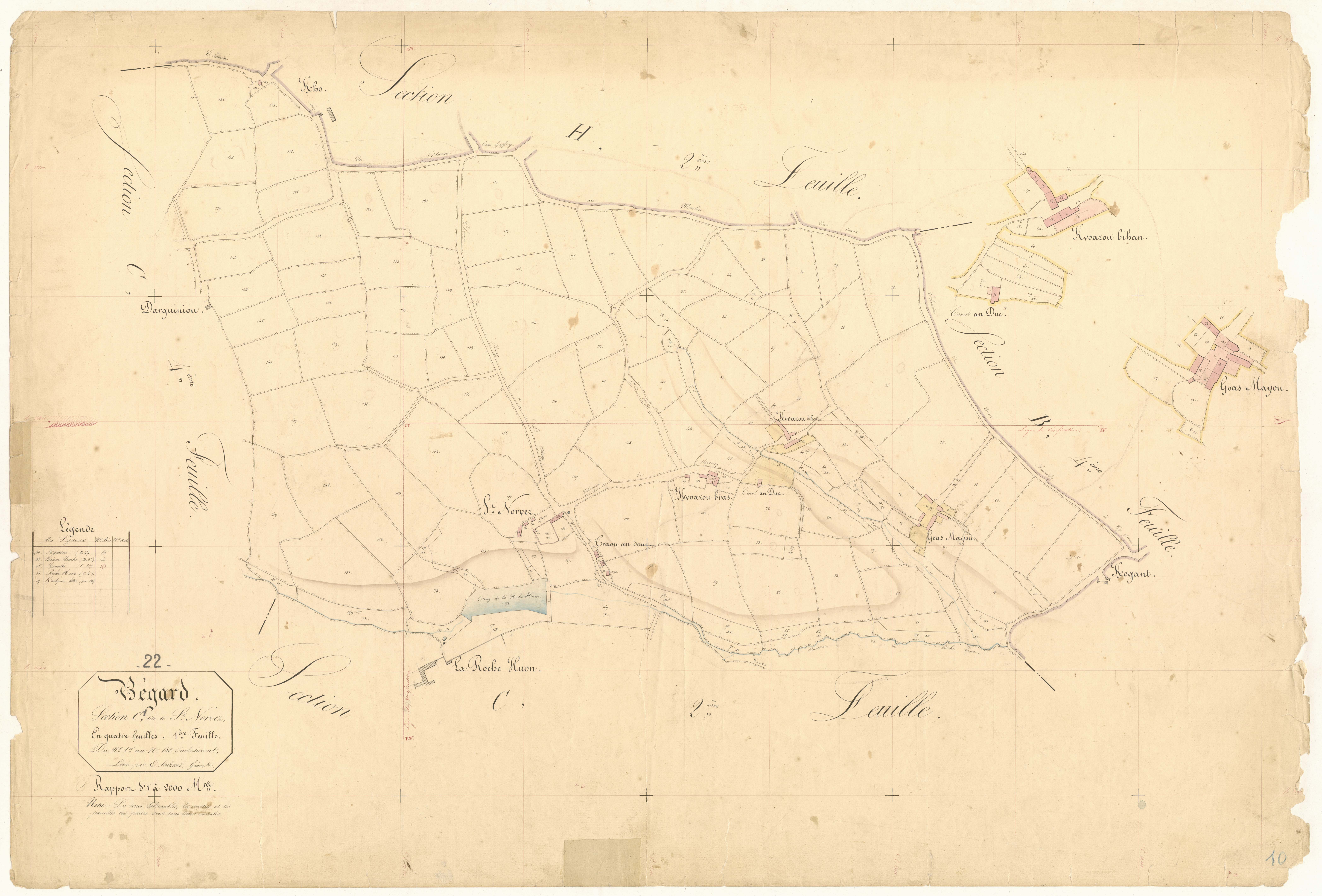 Bégard - Section C, 1ère feuille