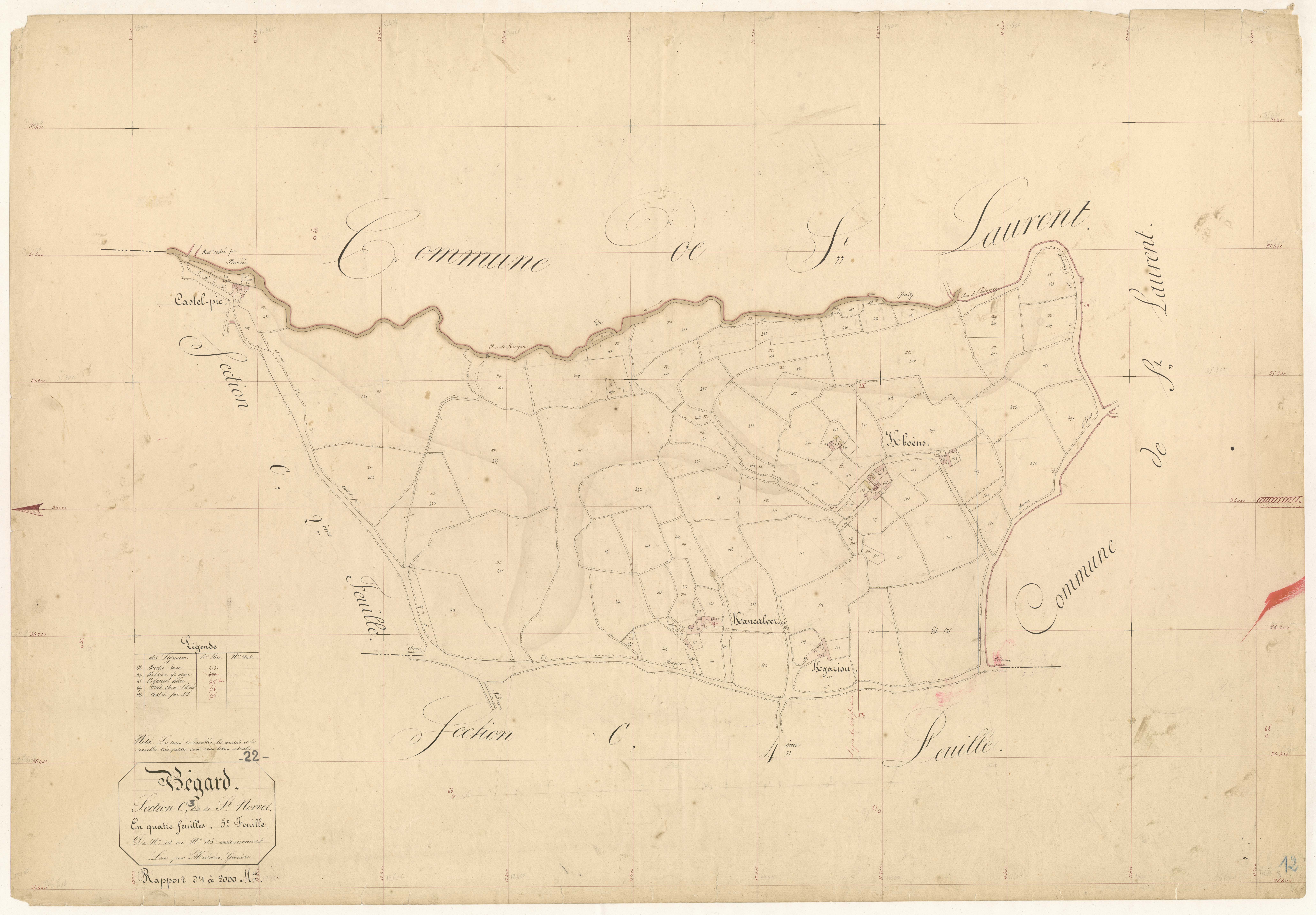 Bégard - Section C, 3ème feuille