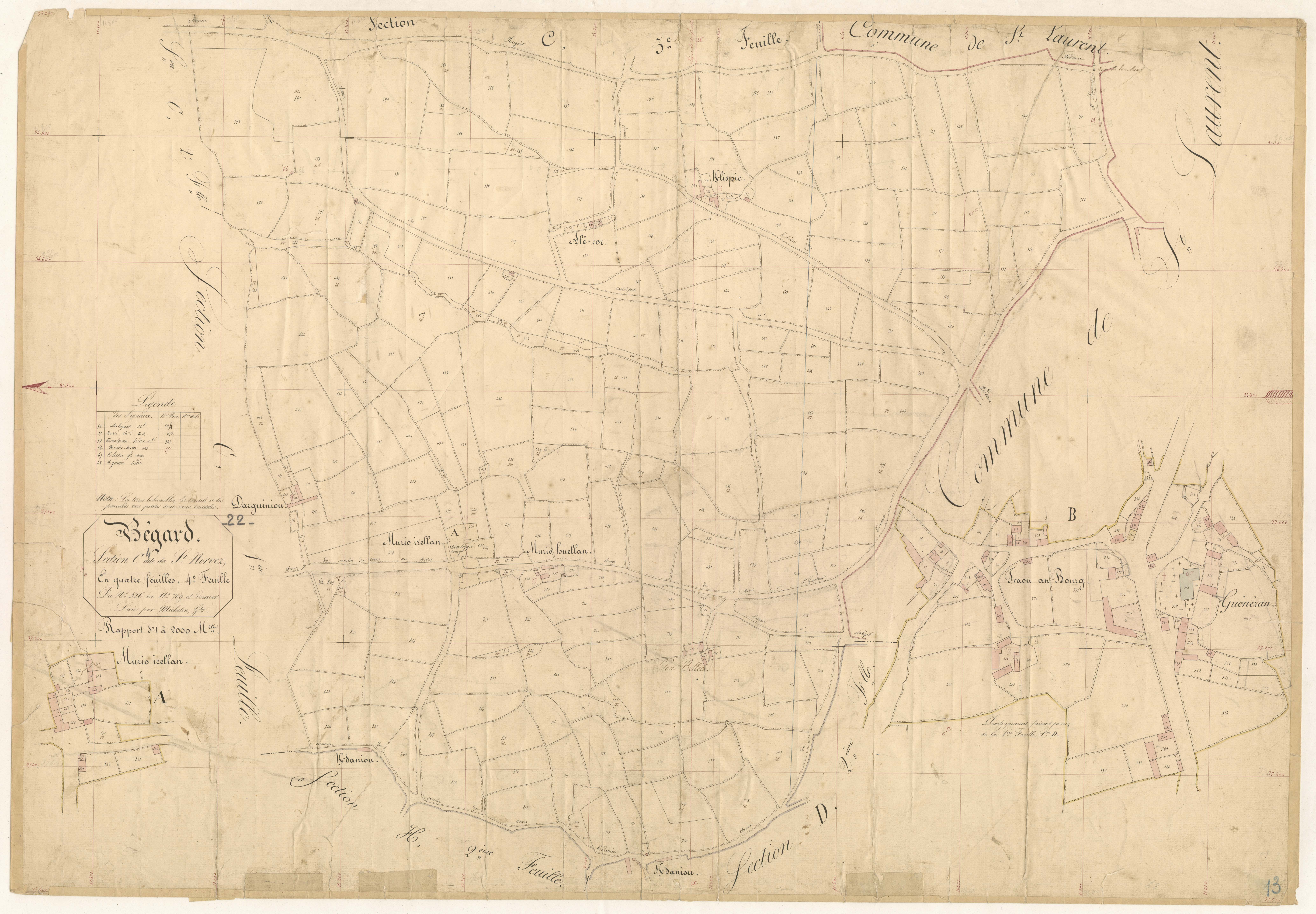 Bégard - Section C, 4ème feuille