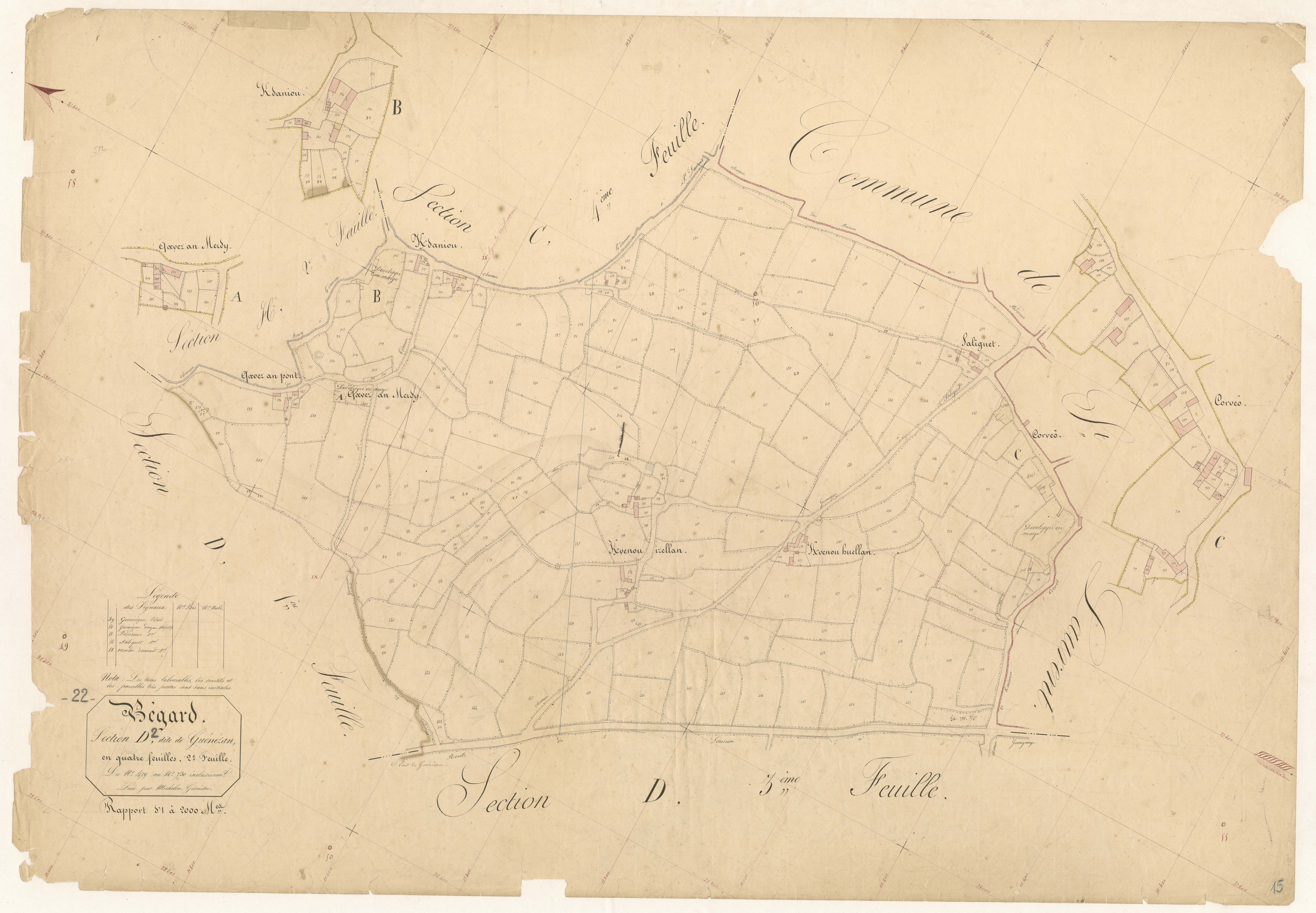Bégard - Section D, 2ème feuille