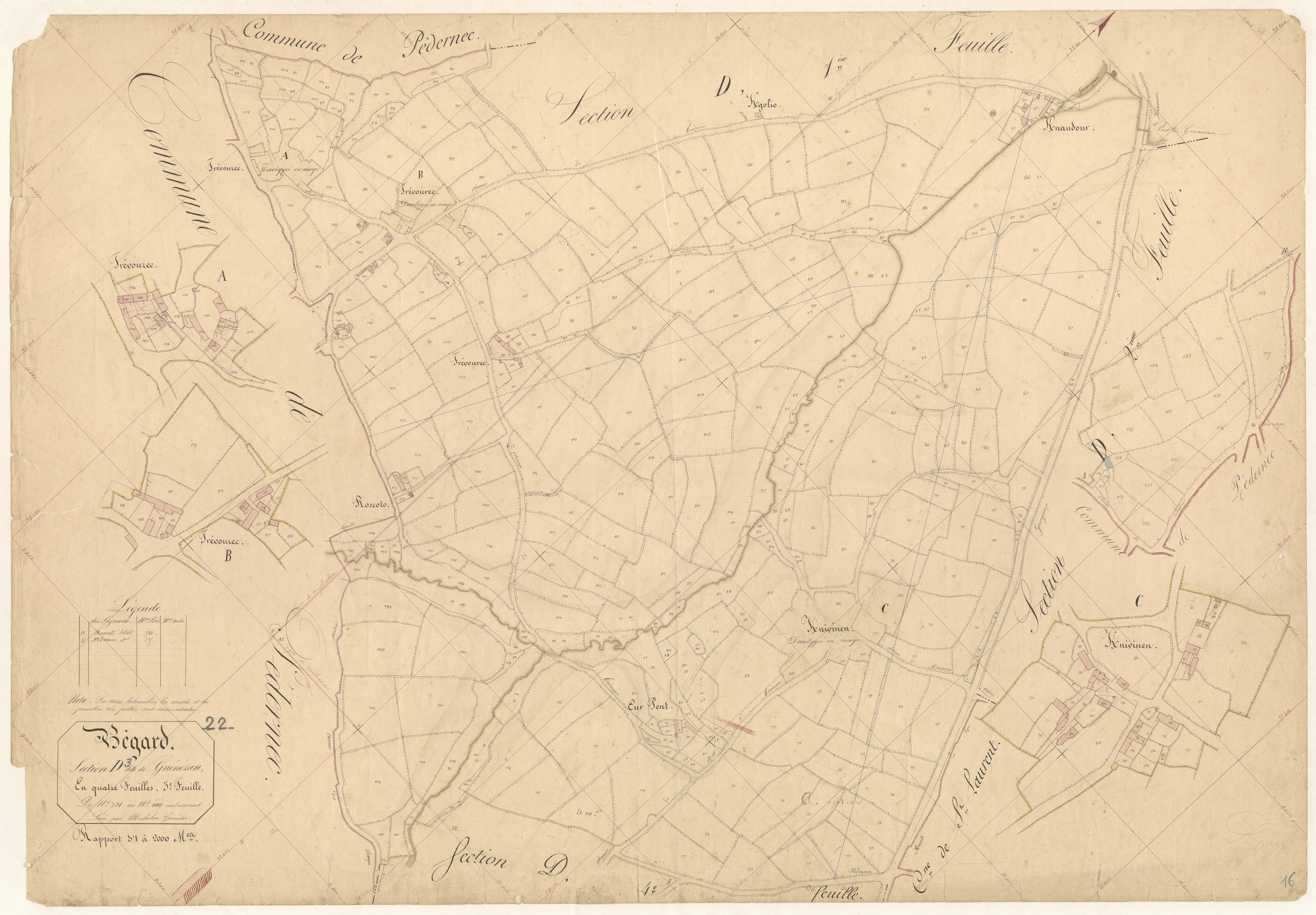 Bégard - Section D, 3ème feuille