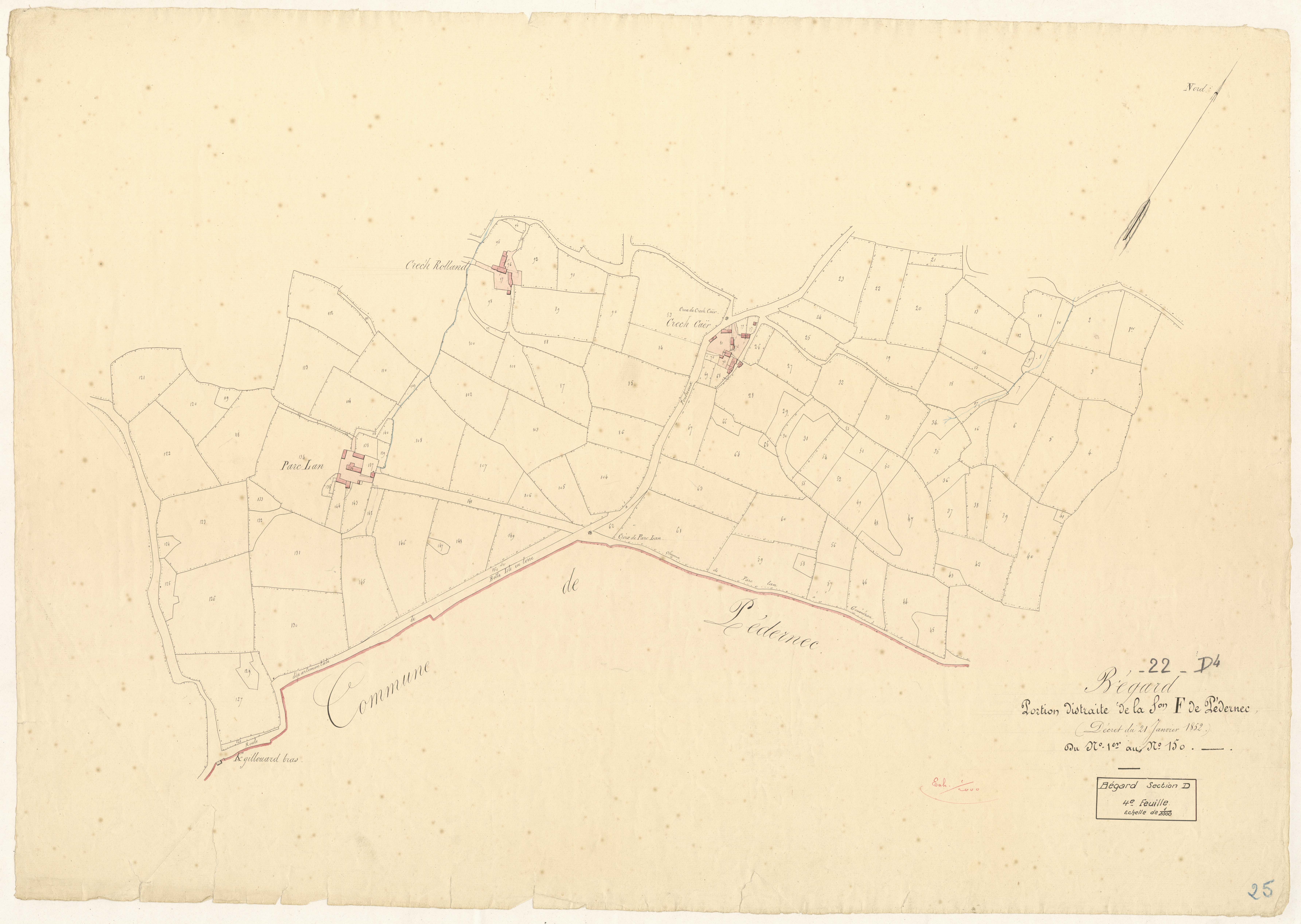Bégard - Section D, 4ème feuille