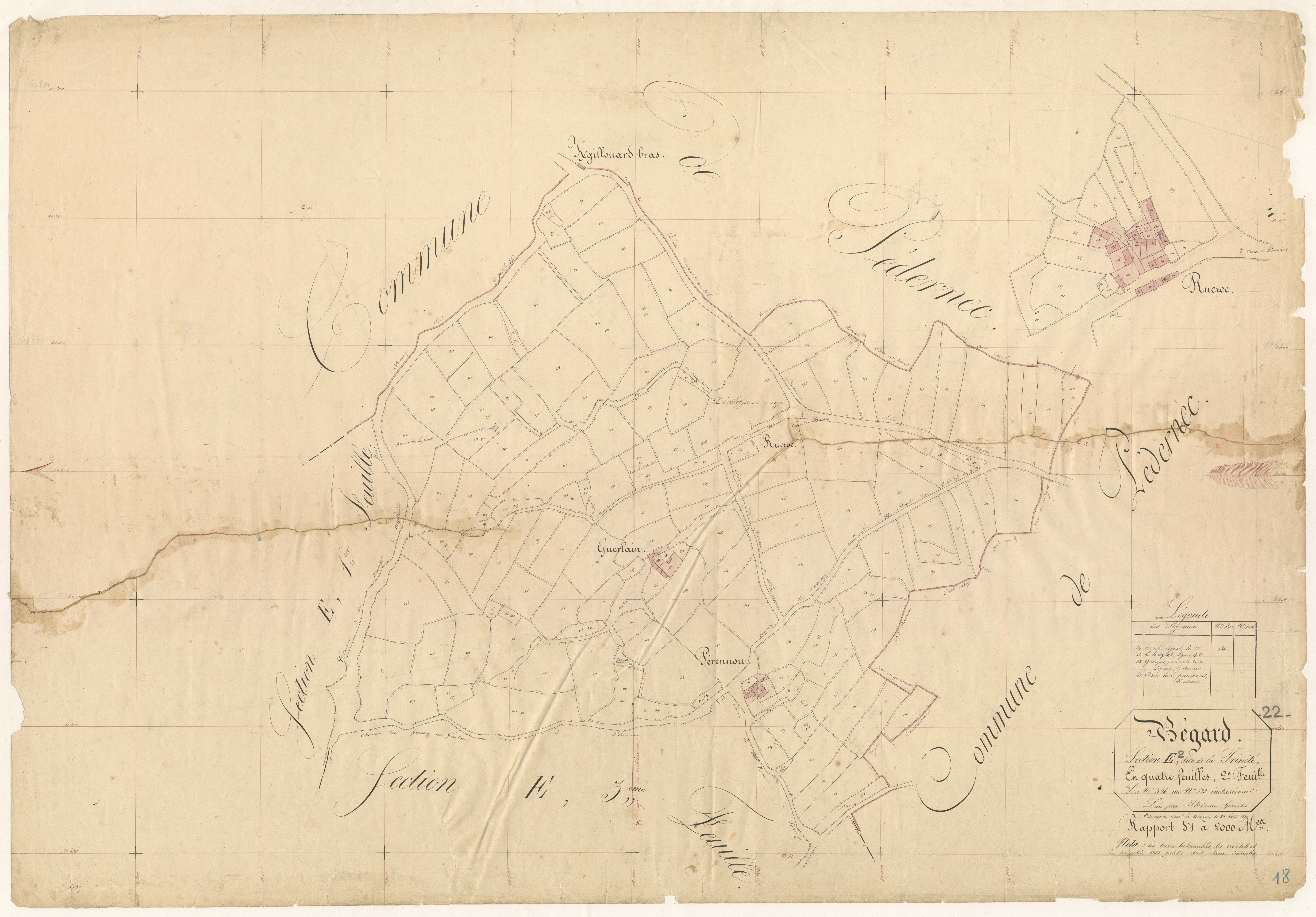 Bégard - Section E, 3ème feuille