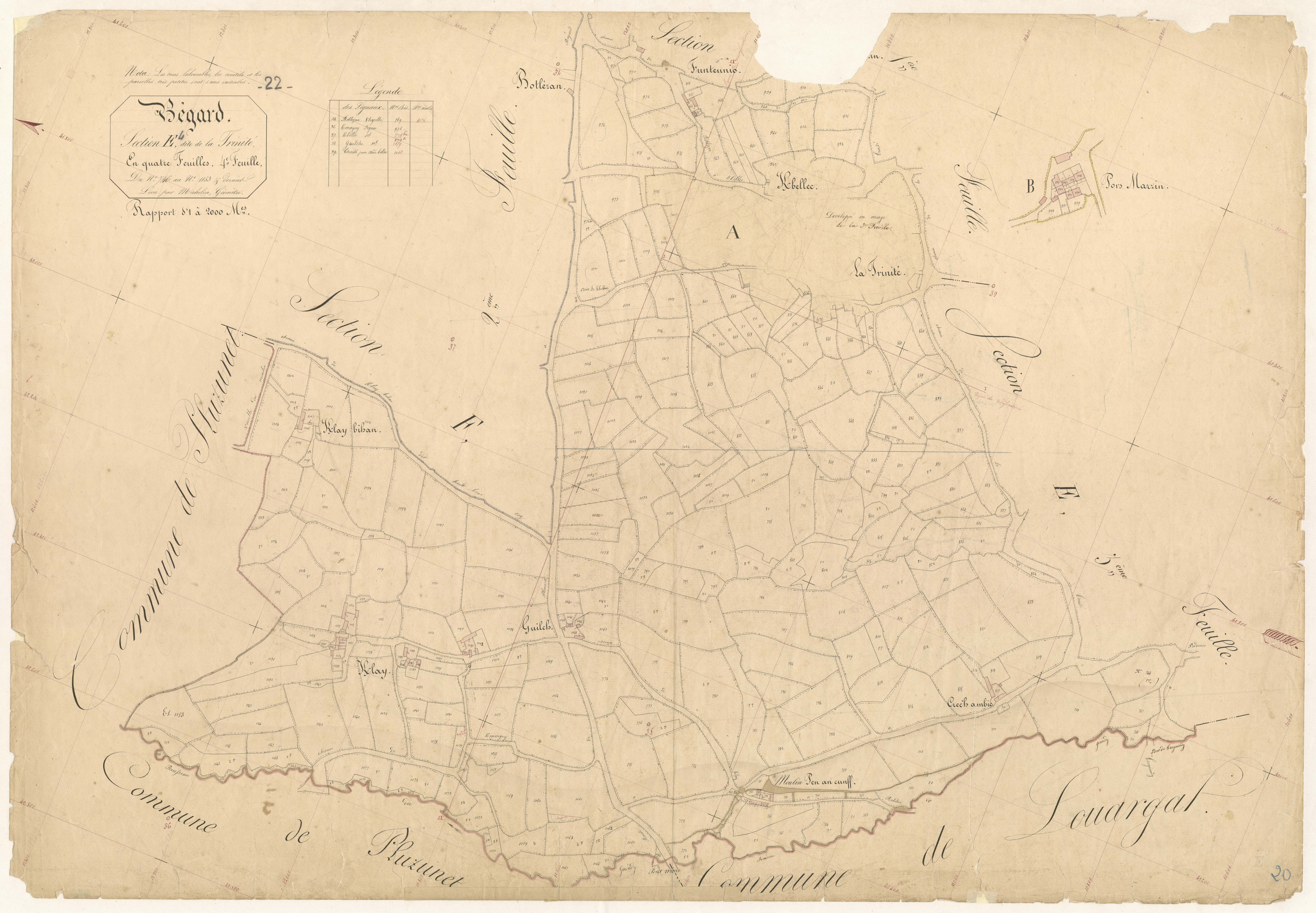 Bégard - Section E, 2ème feuille