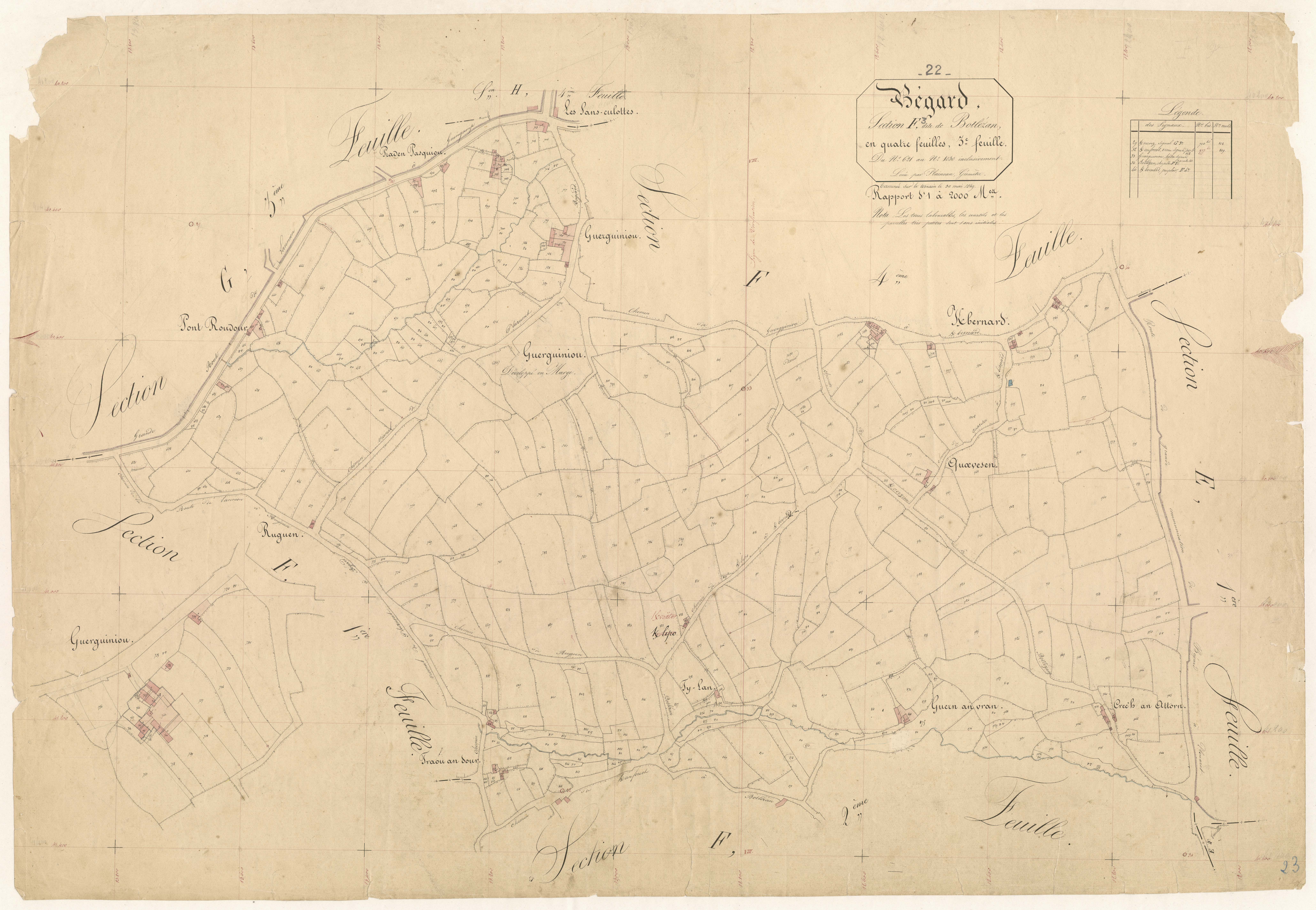 Bégard - Section F, 3ème feuille
