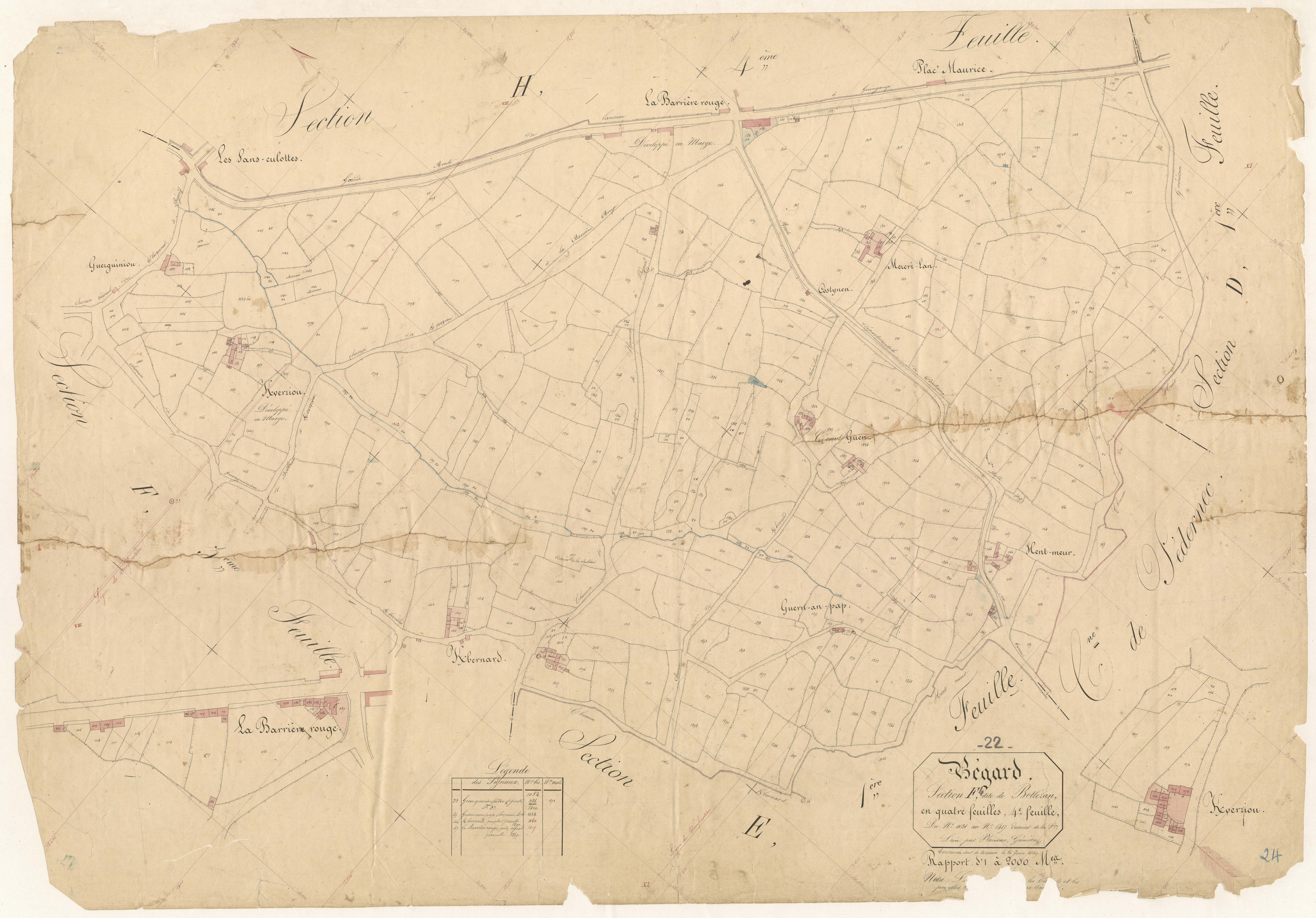 Bégard - Section F, 4ème feuille