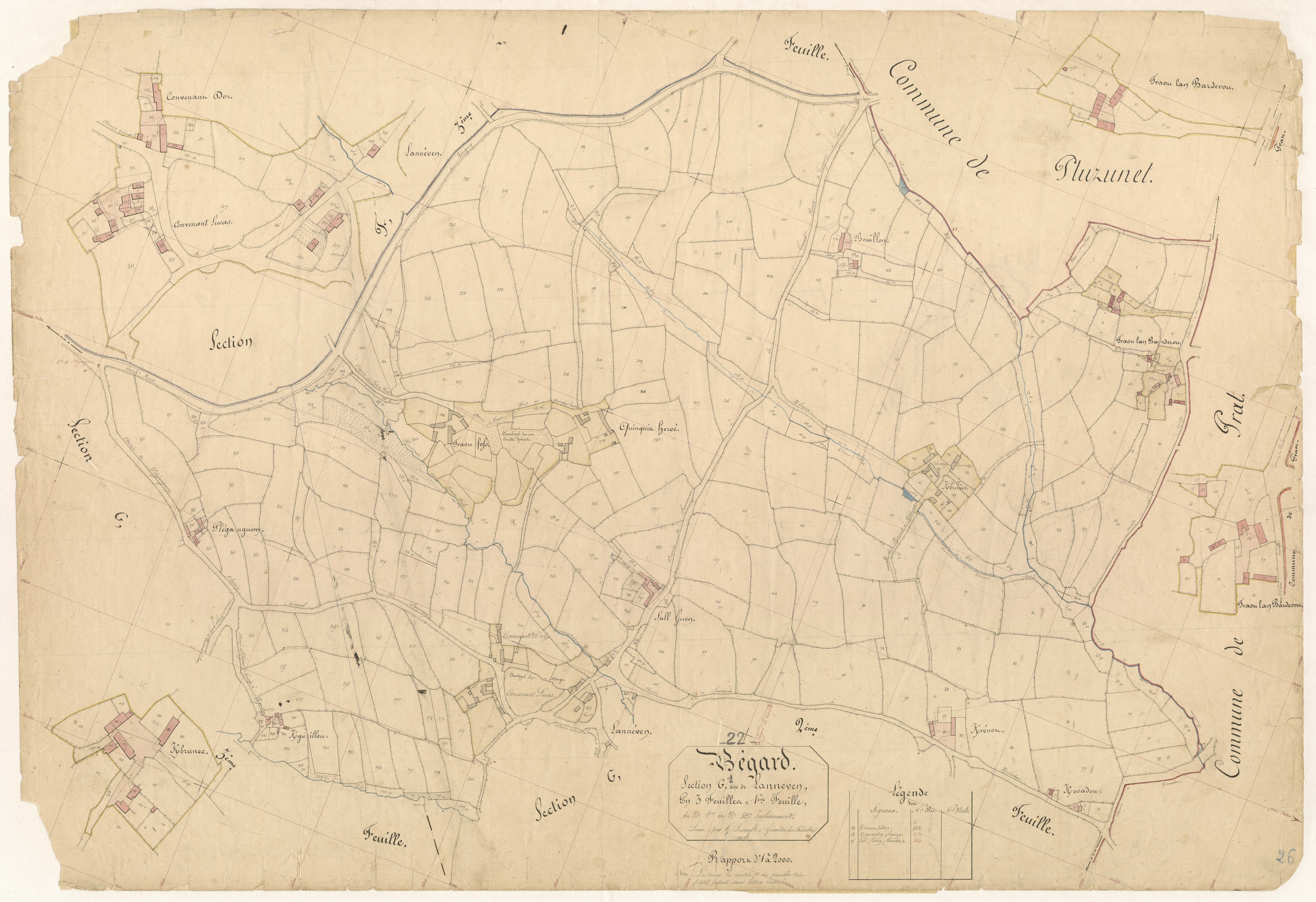 Bégard - Section G, 1ère feuille