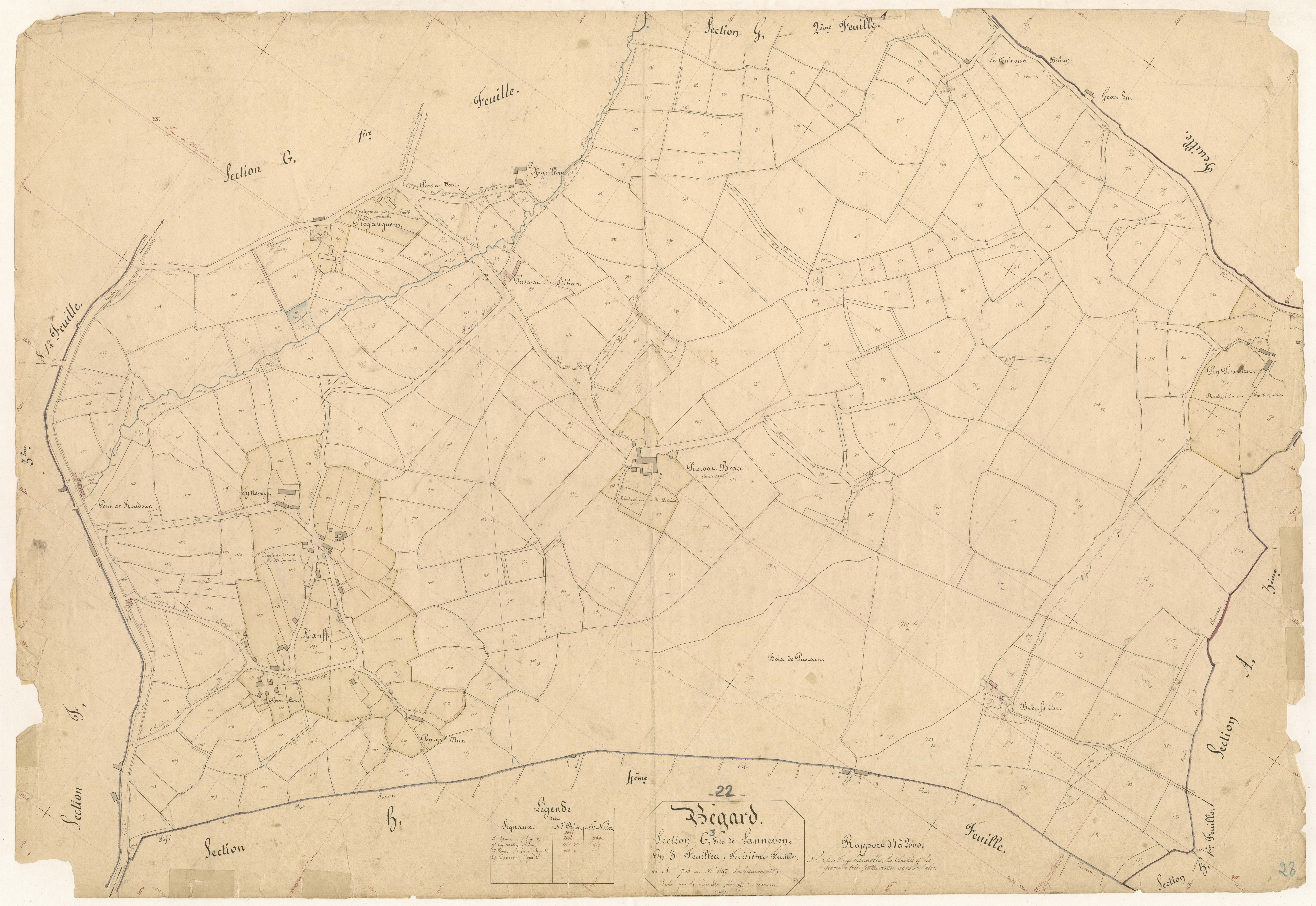 Bégard - Section G, 3ème feuille