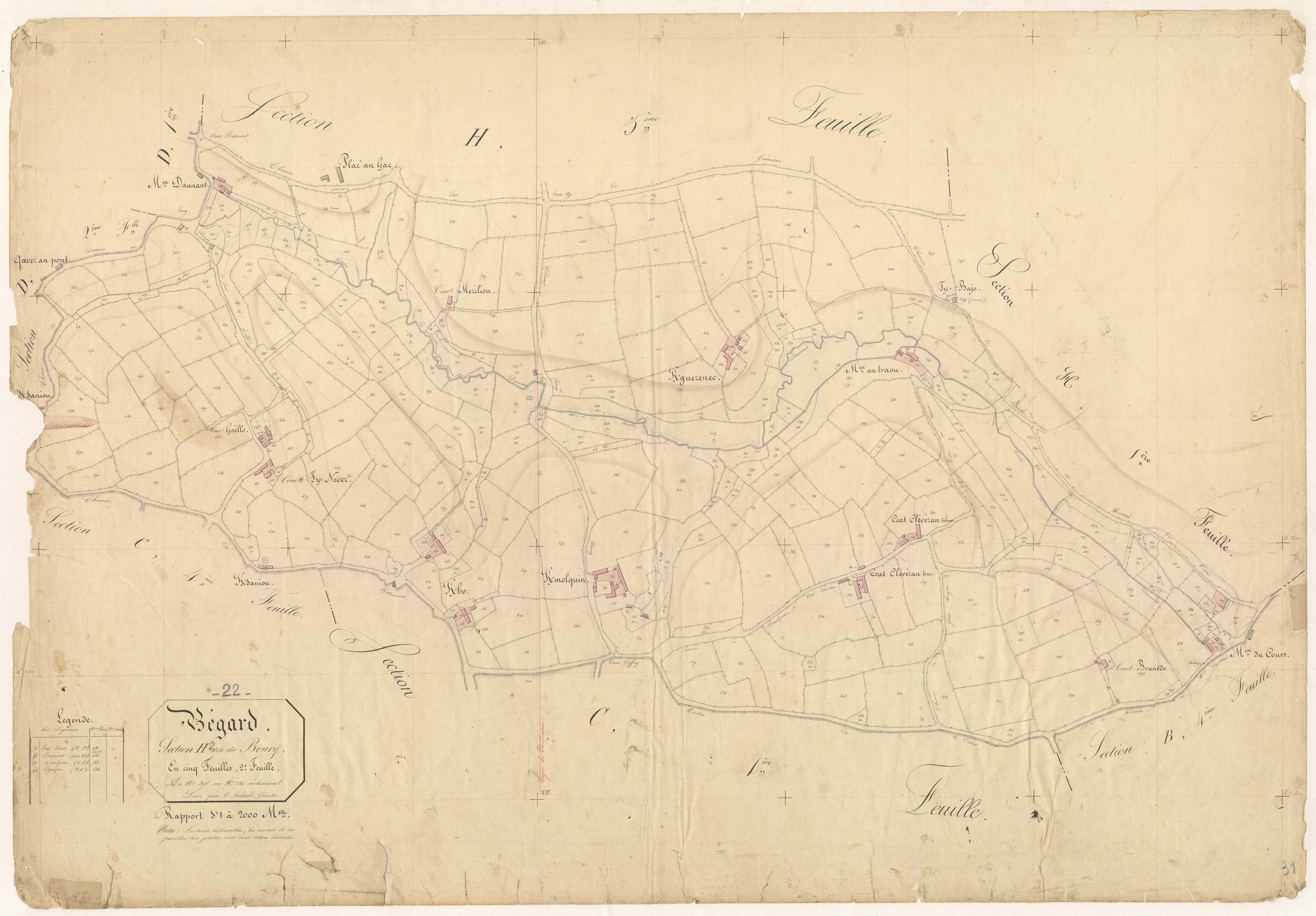 Bégard - Section H, 2ème feuille
