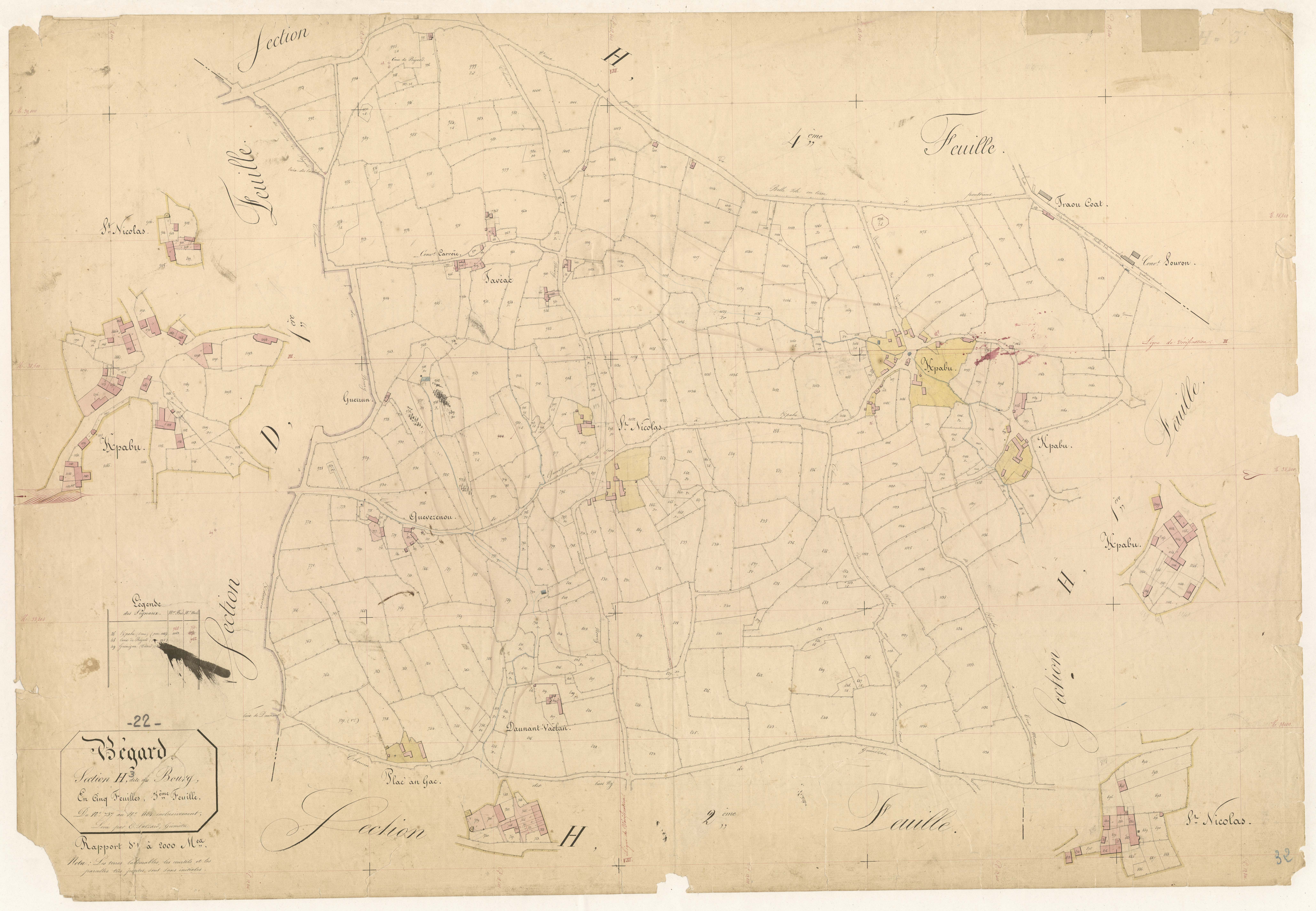 Bégard - Section H, 3ème feuille