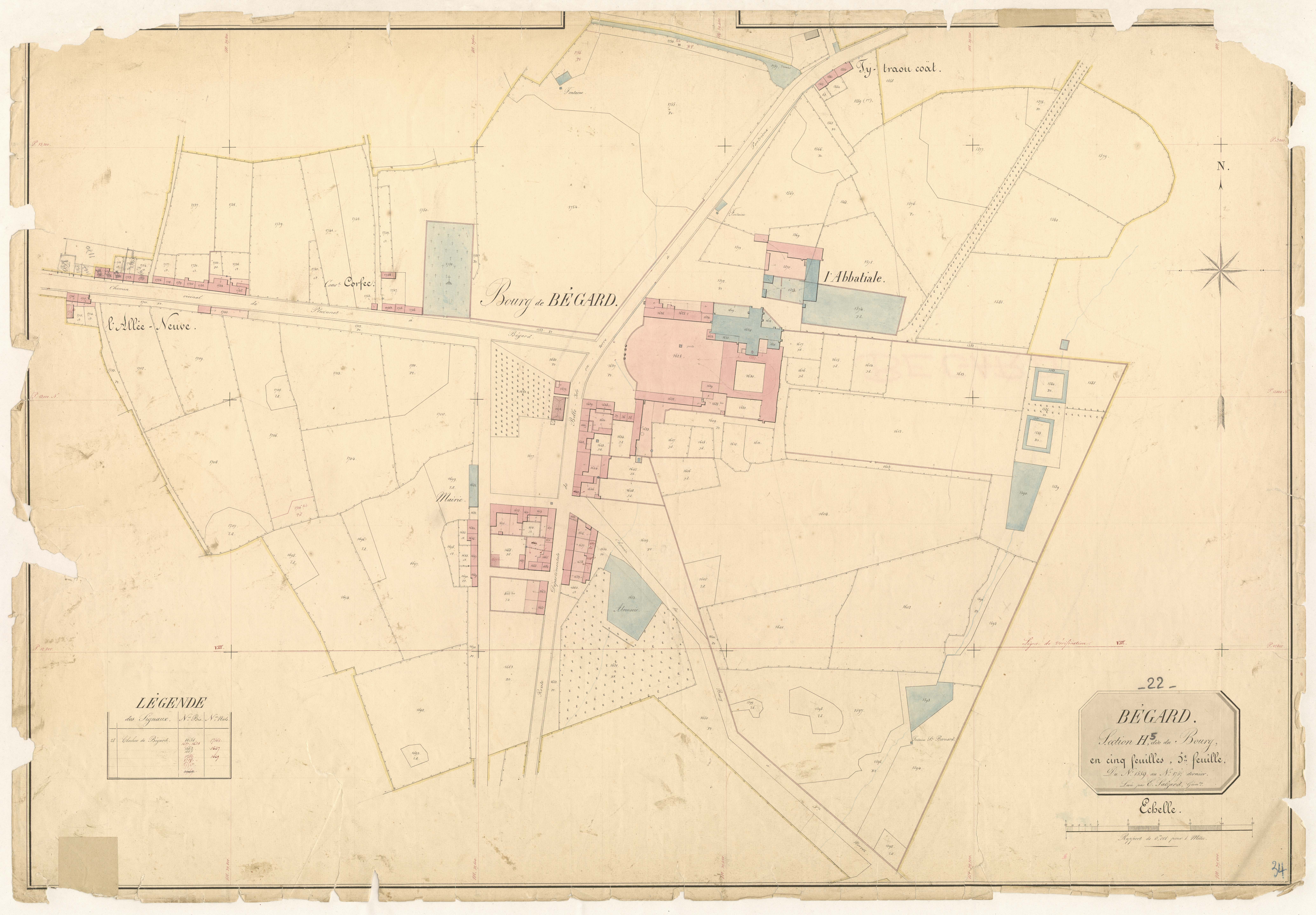 Bégard - Section H, 5ème feuille