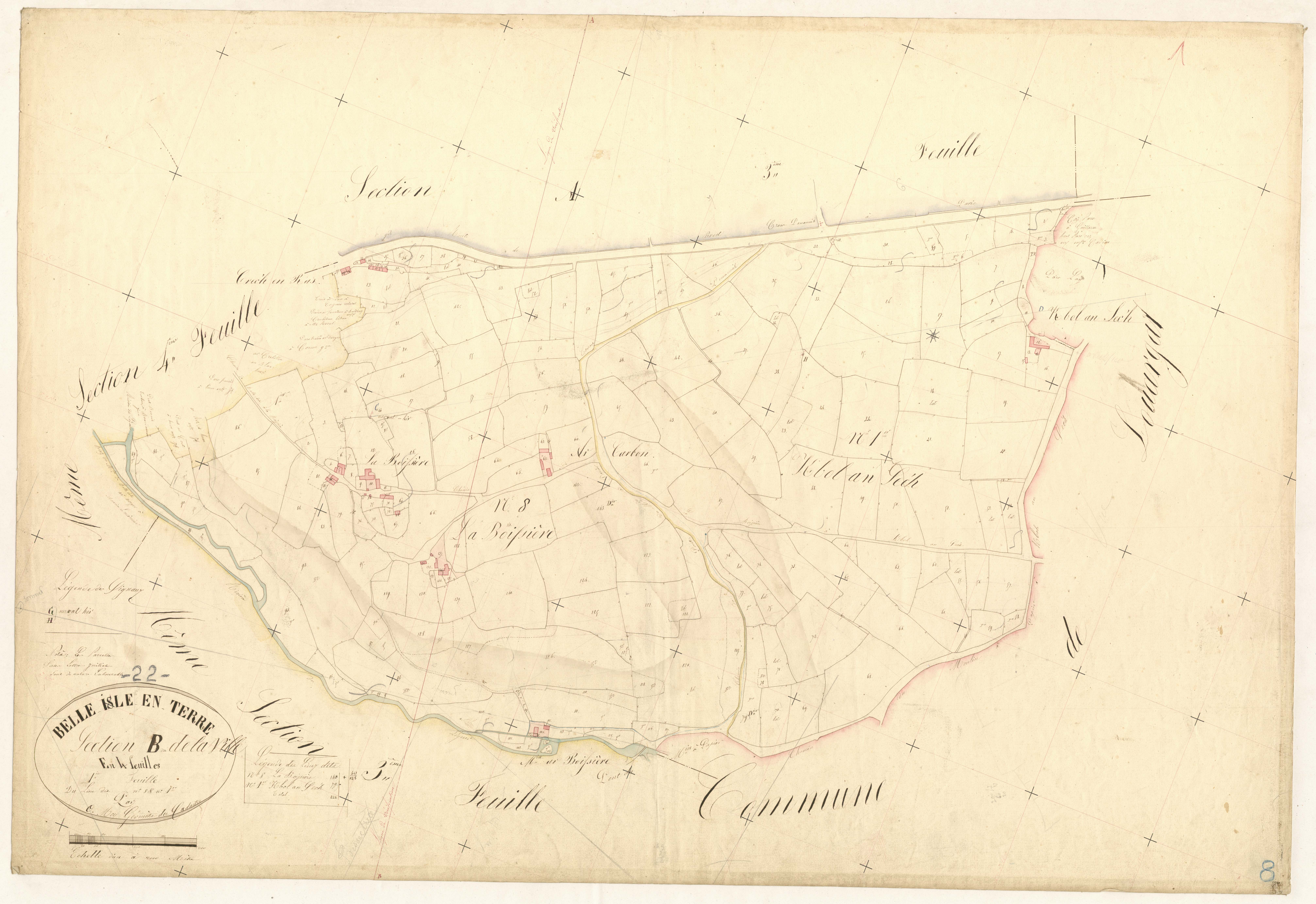 Belle-Isle-en-Terre - Section B, 1ère feuille
