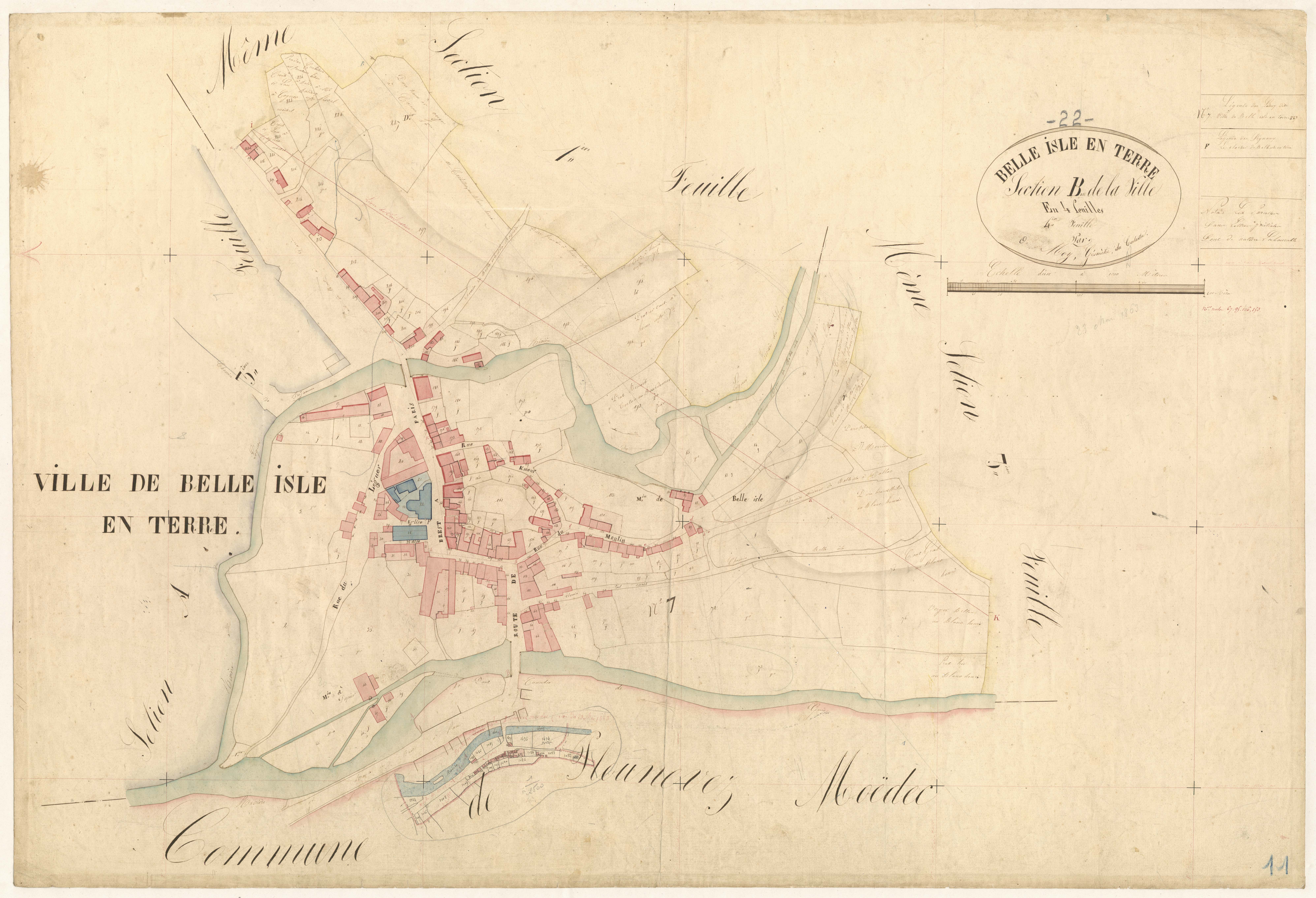 Belle-Isle-en-Terre - Section B, 4ème feuille