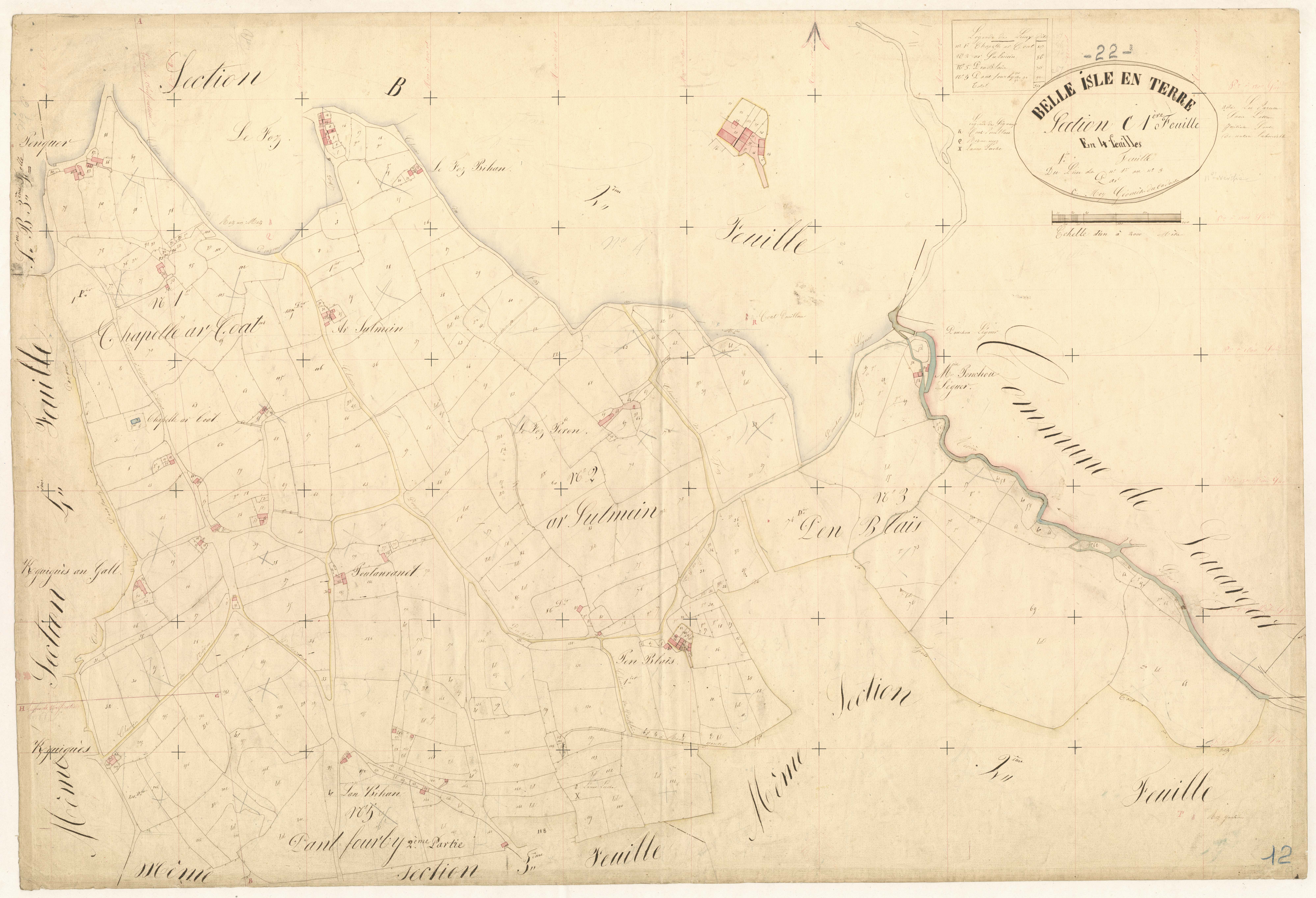 Belle-Isle-en-Terre - Section C, 1ère feuille