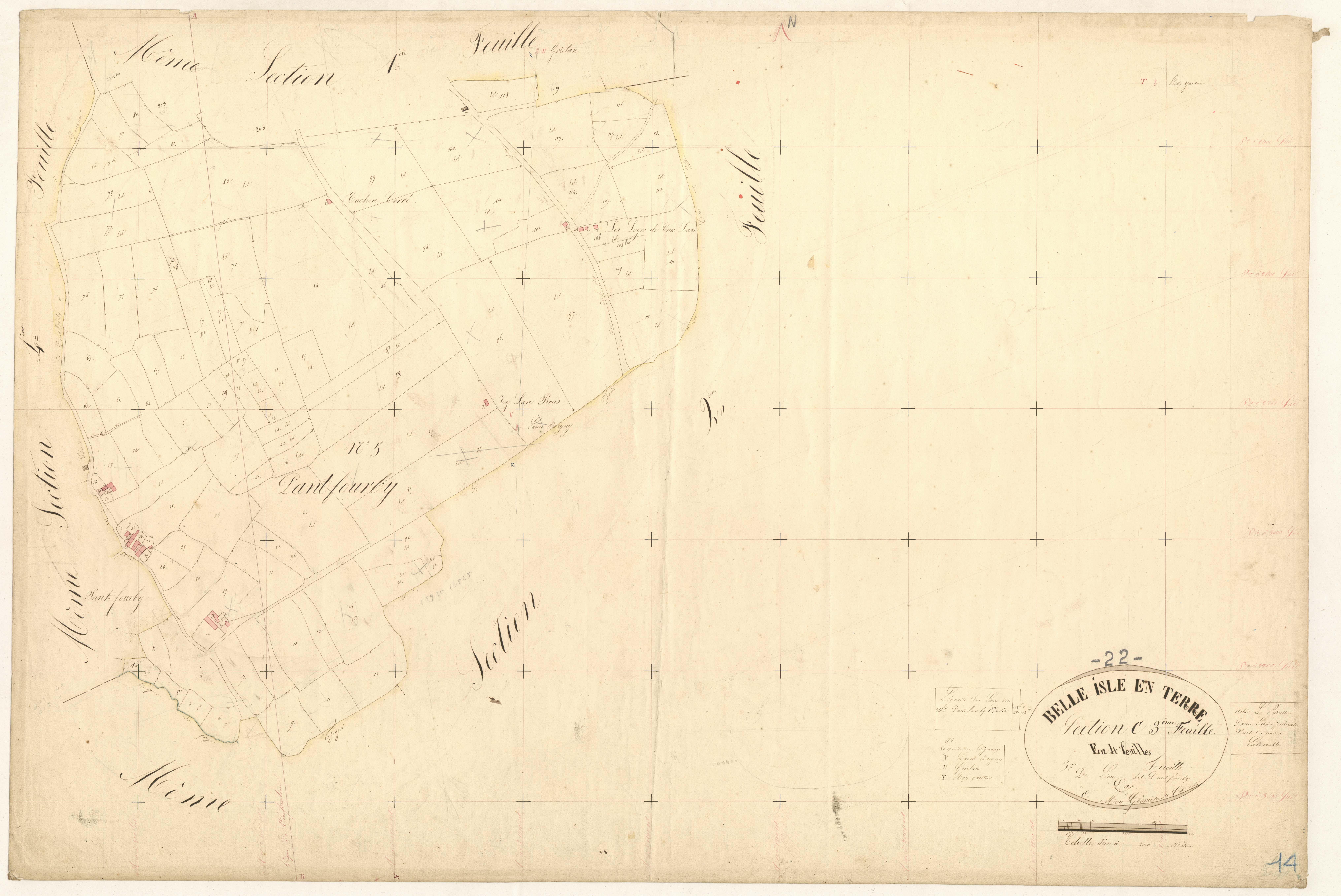 Belle-Isle-en-Terre - Section C, 3ème feuille