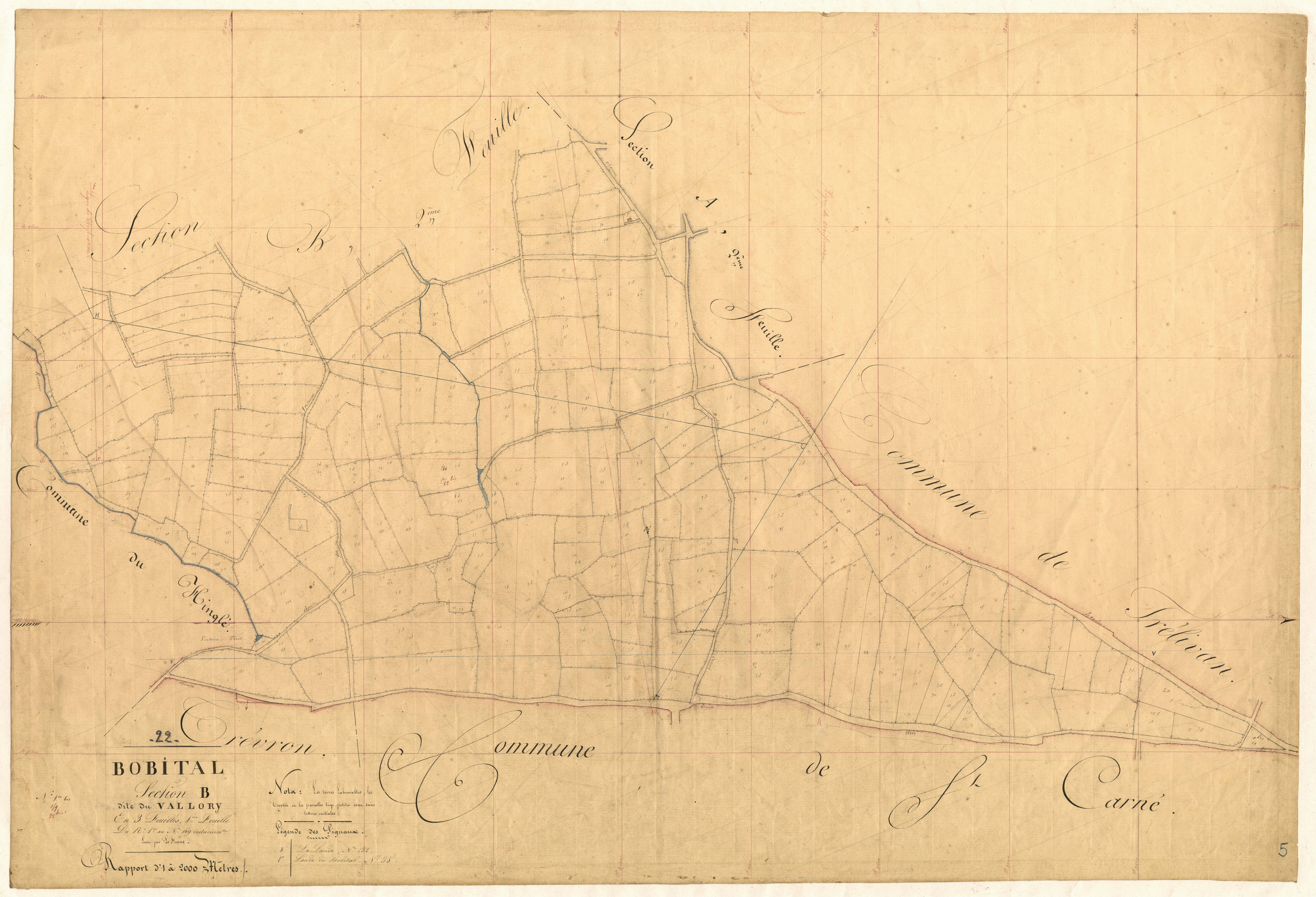 Bobital - Section B, 1ère feuille