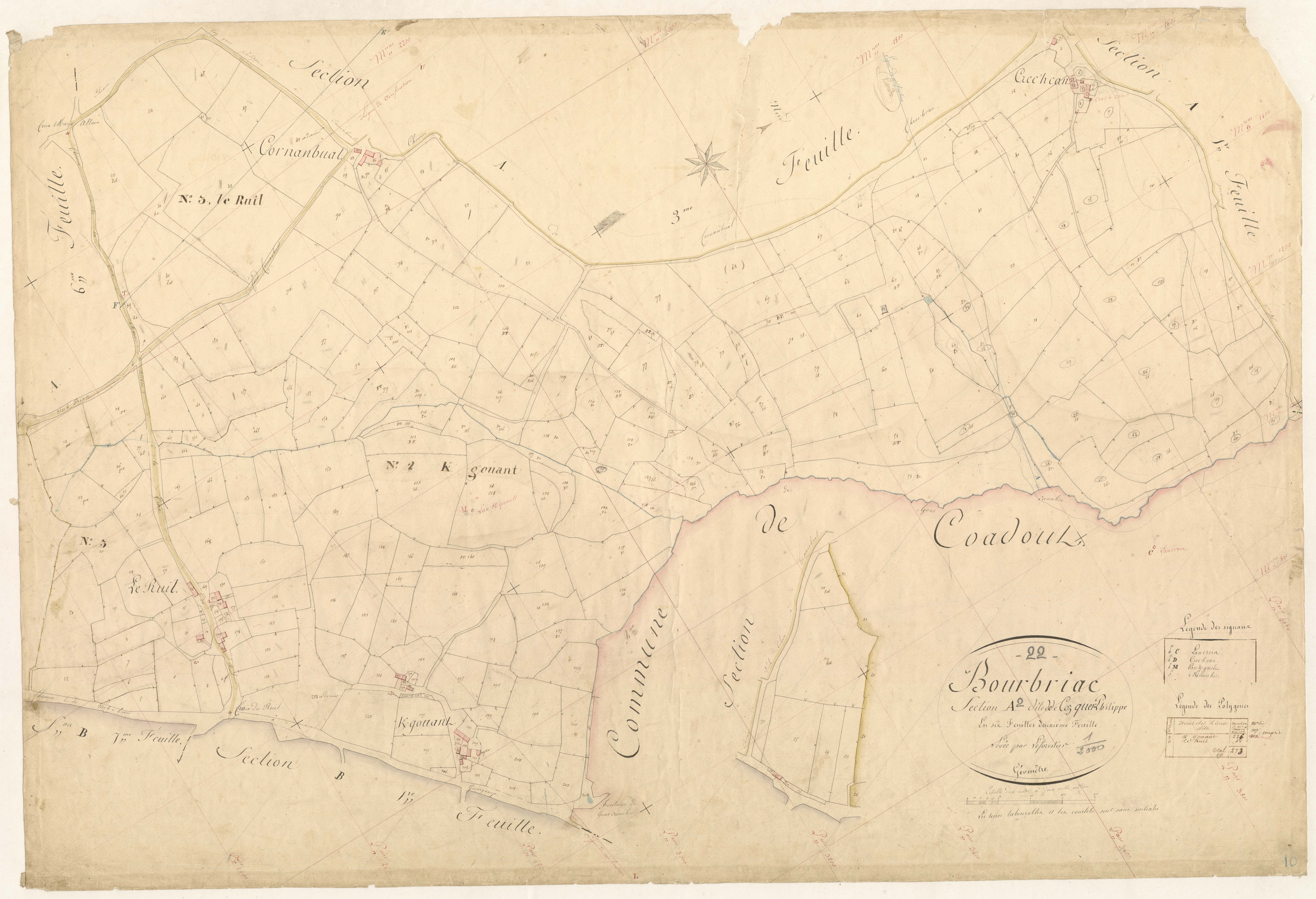 Bourbriac - Section A, 2e feuille