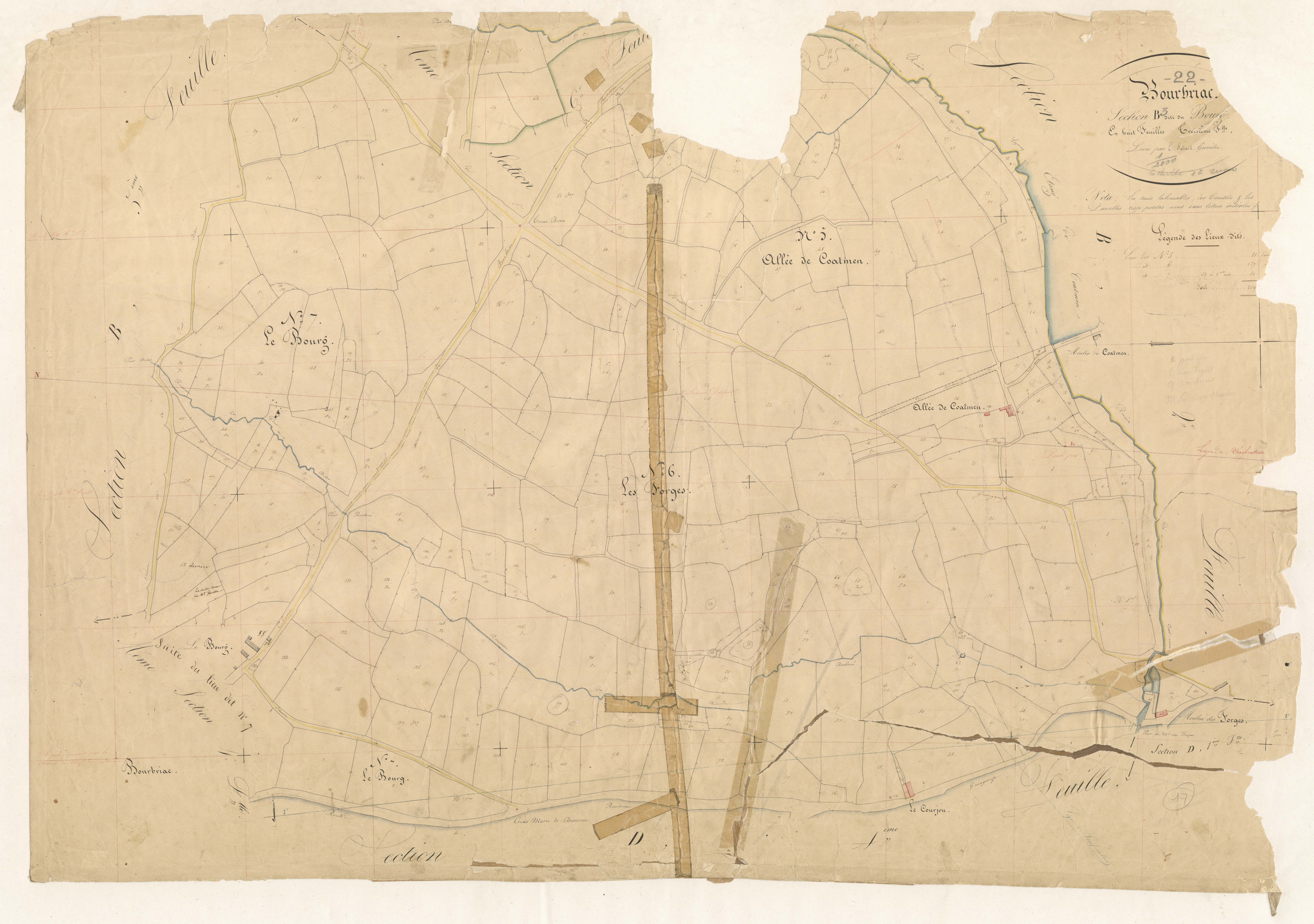 Bourbriac - Section B, 3e feuille
