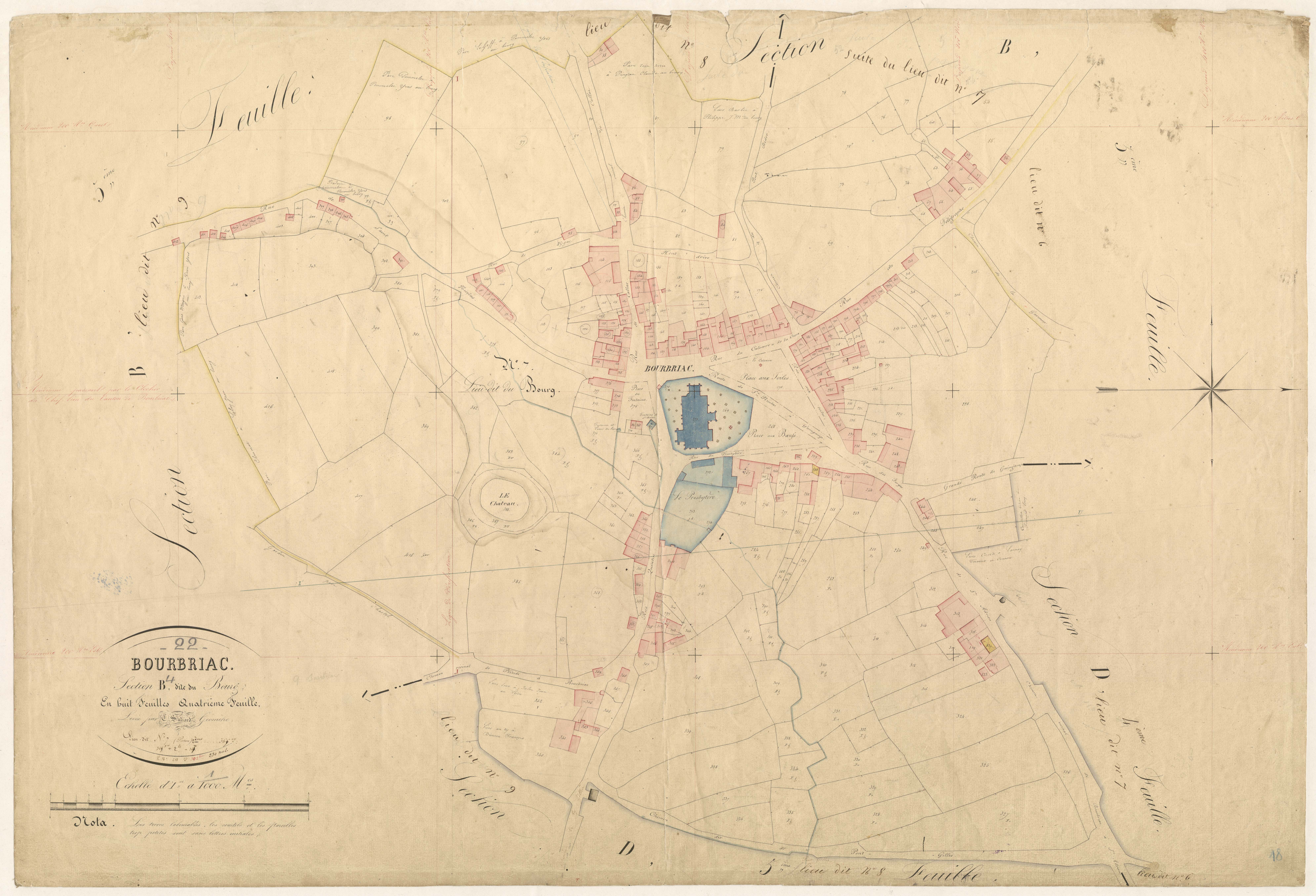 Bourbriac - Section B, 4e feuille