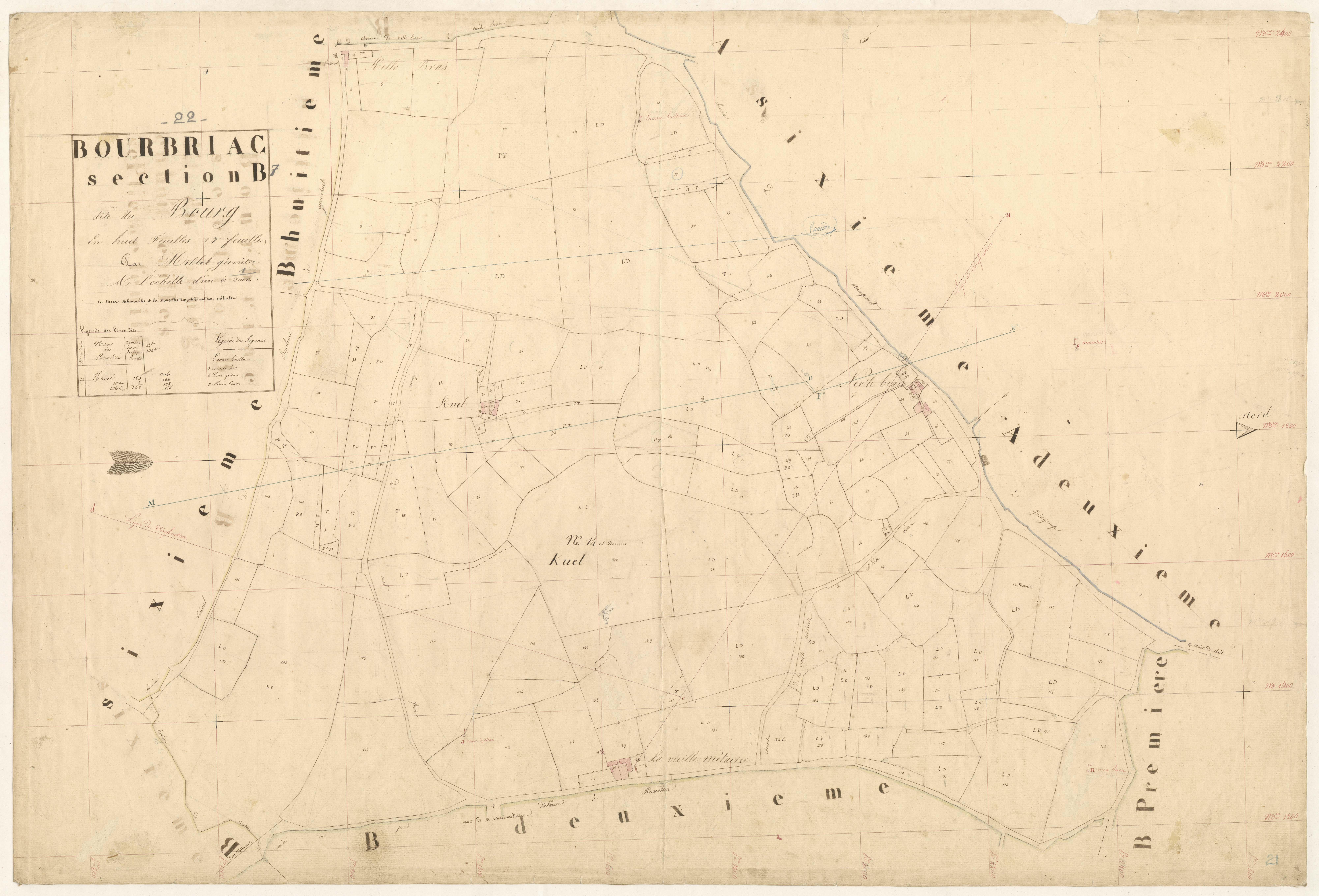 Bourbriac - Section B, 7e feuille