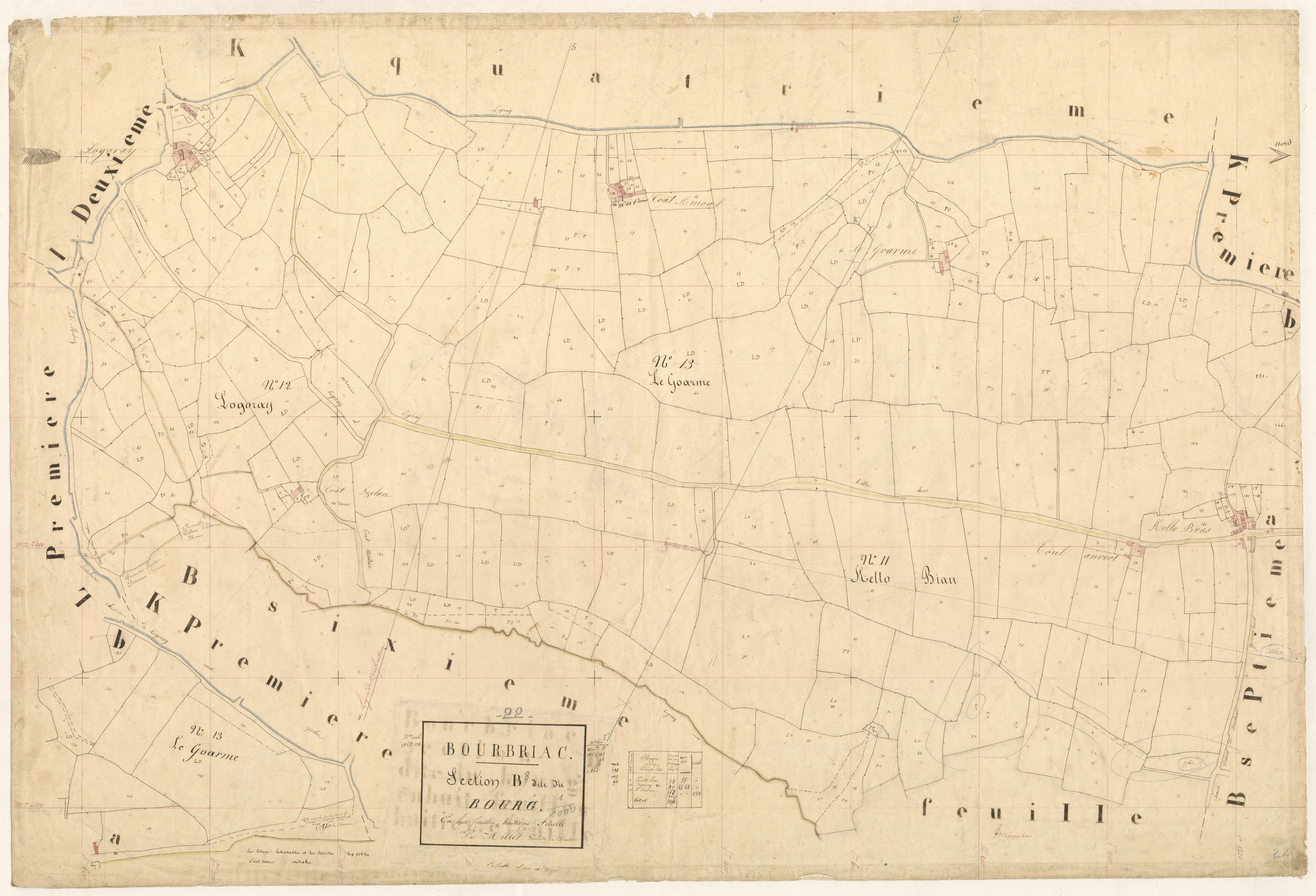 Bourbriac - Section B, 8e feuille