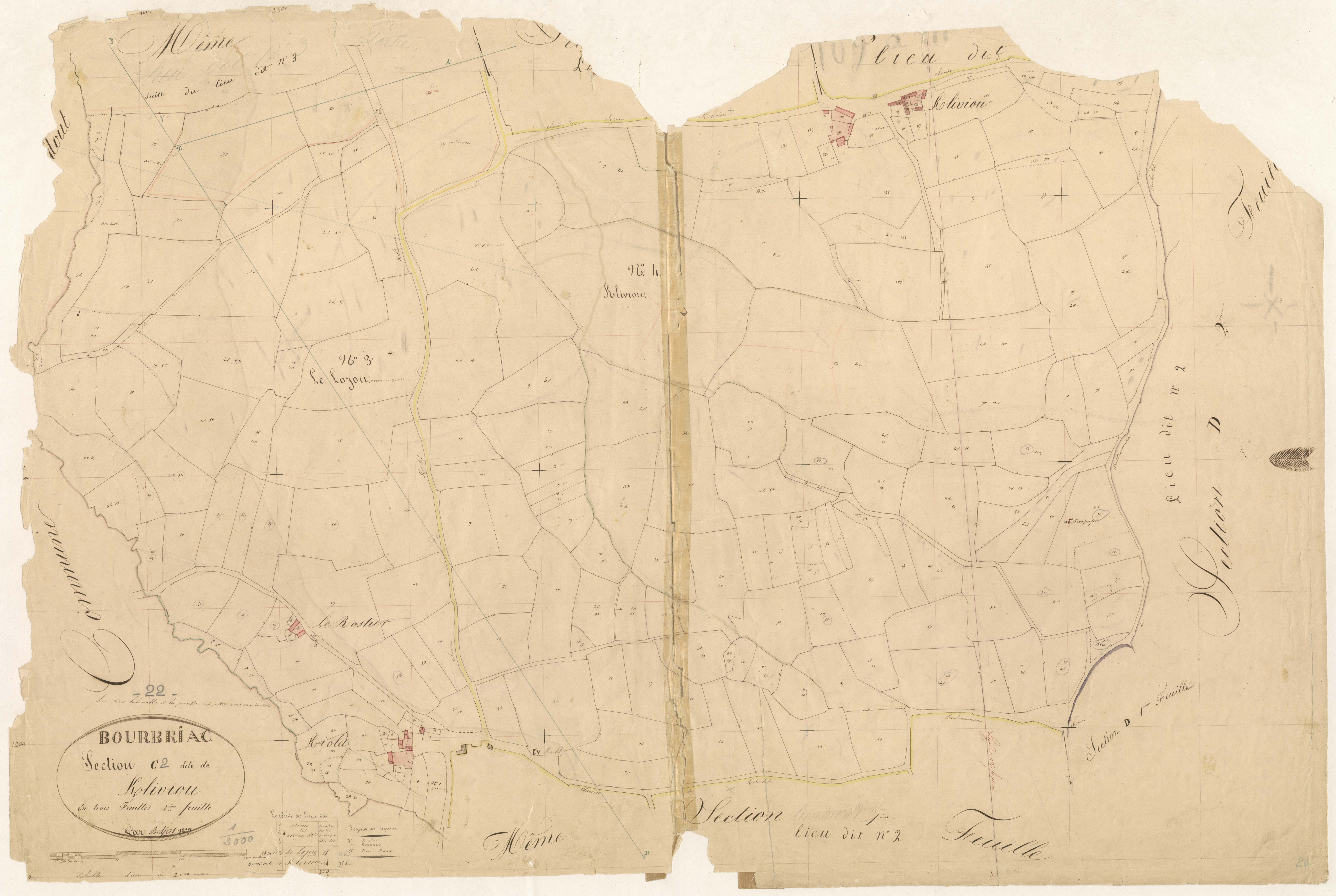 Bourbriac - Section C, 2e feuille