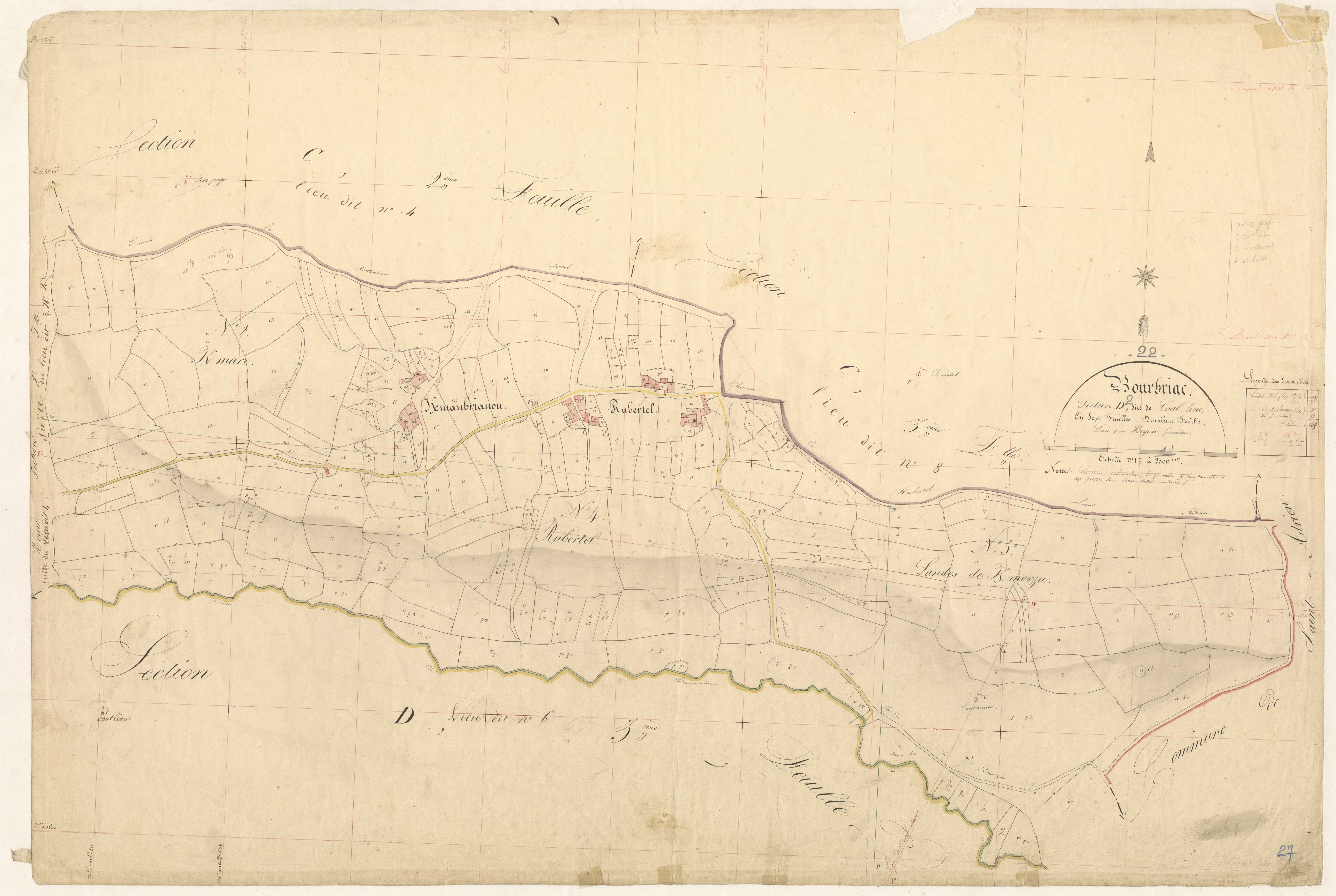 Bourbriac - Section D, 2e feuille
