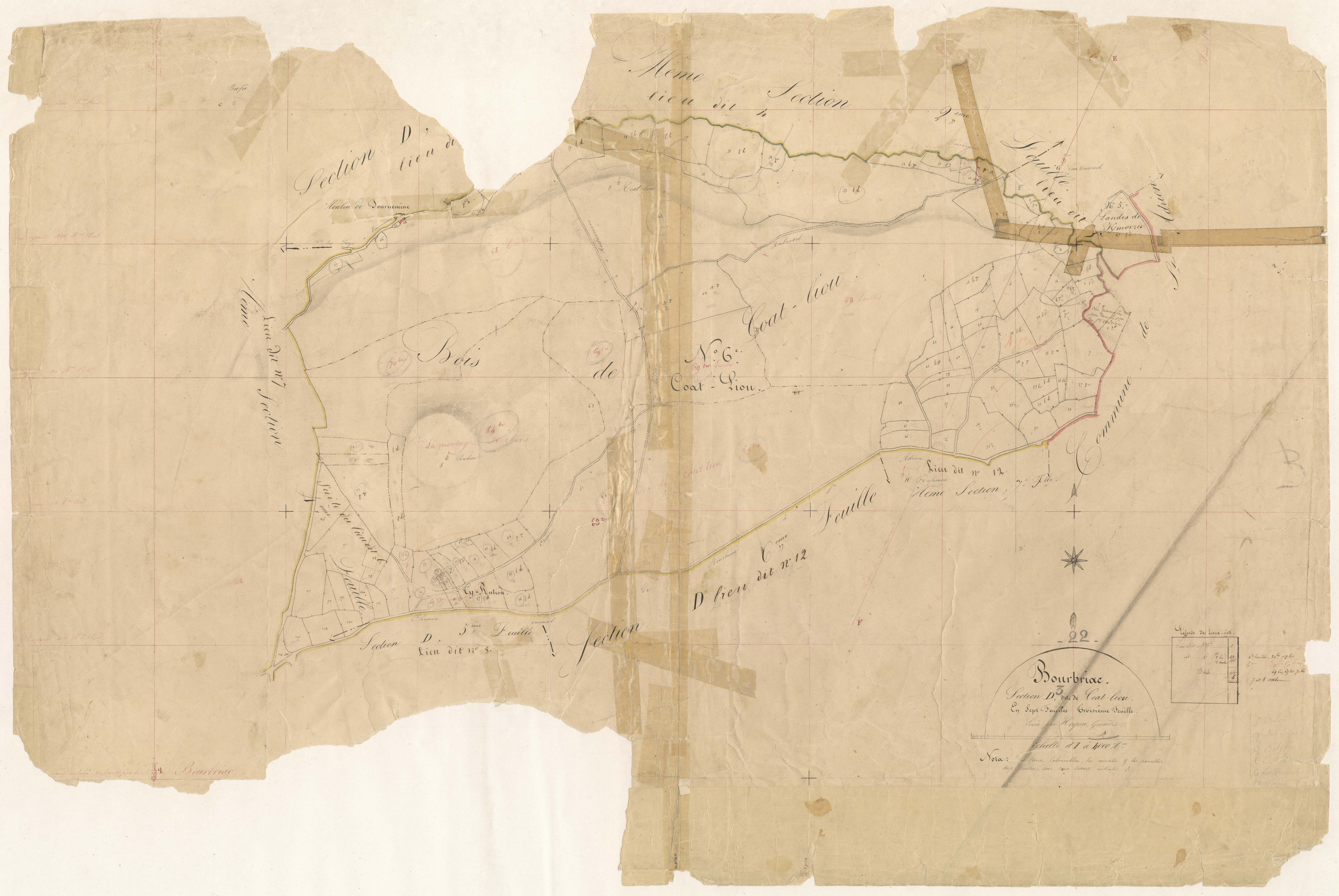 Bourbriac - Section D, 3e feuille