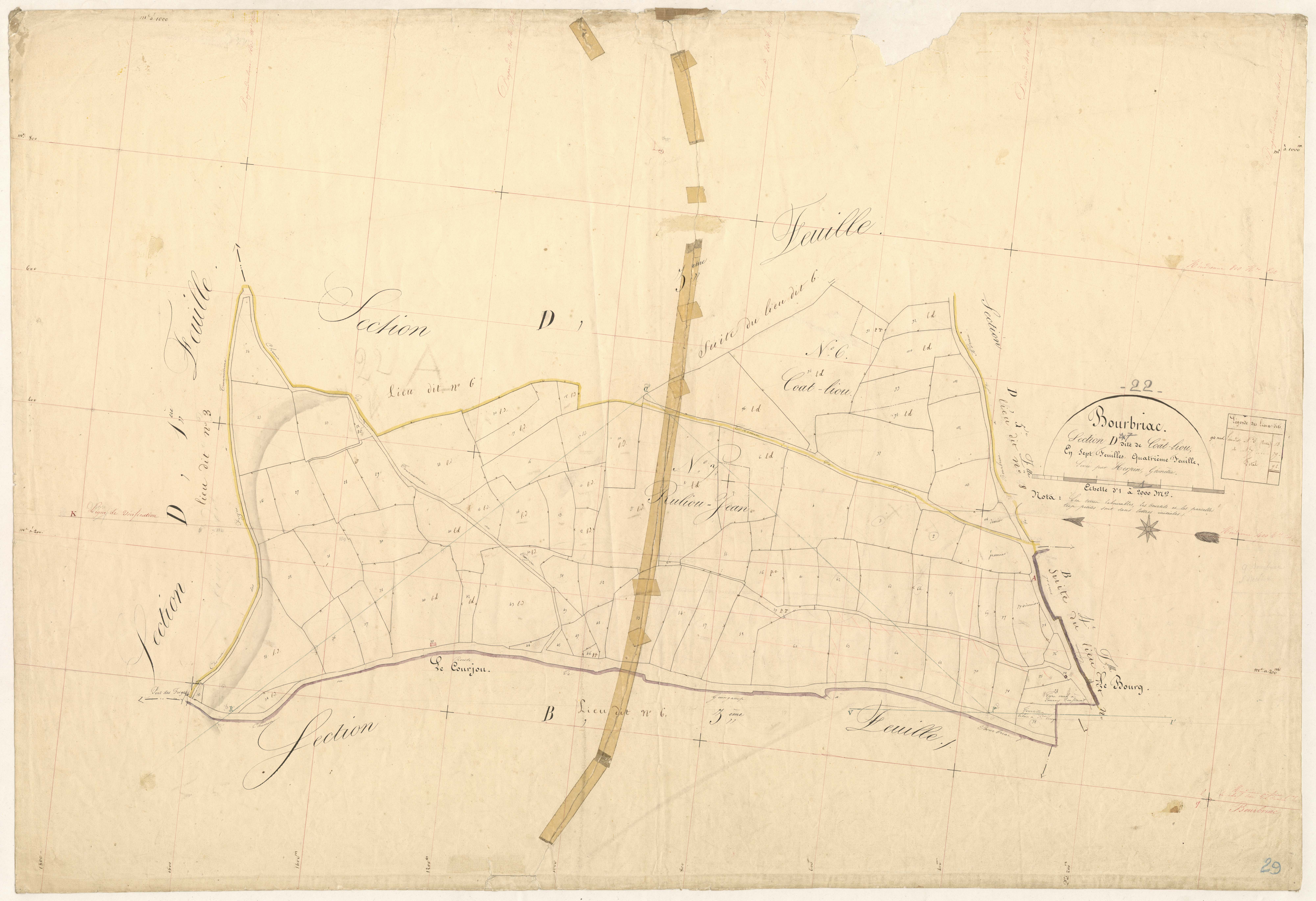 Bourbriac - Section D, 4e feuille