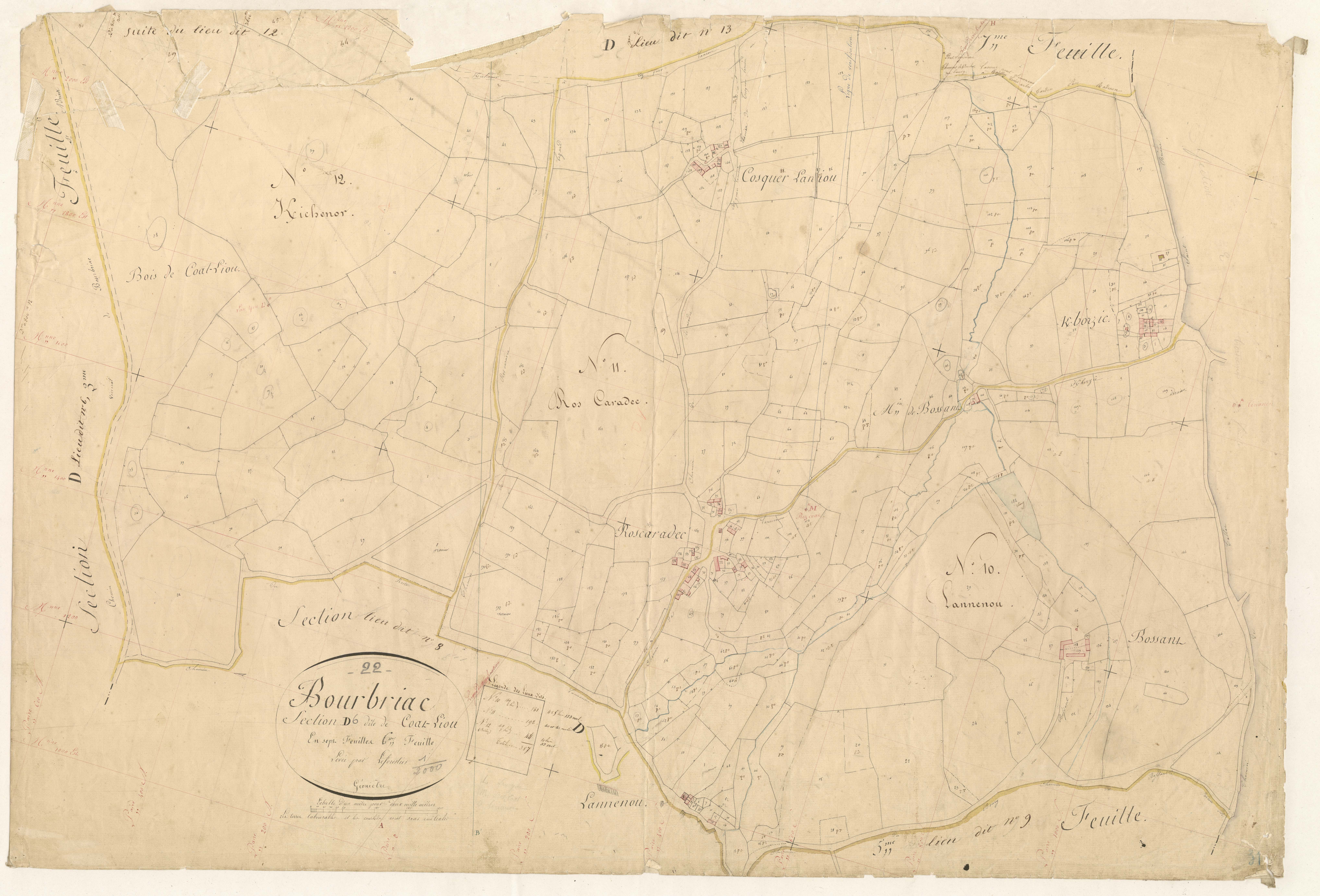 Bourbriac - Section D, 6e feuille