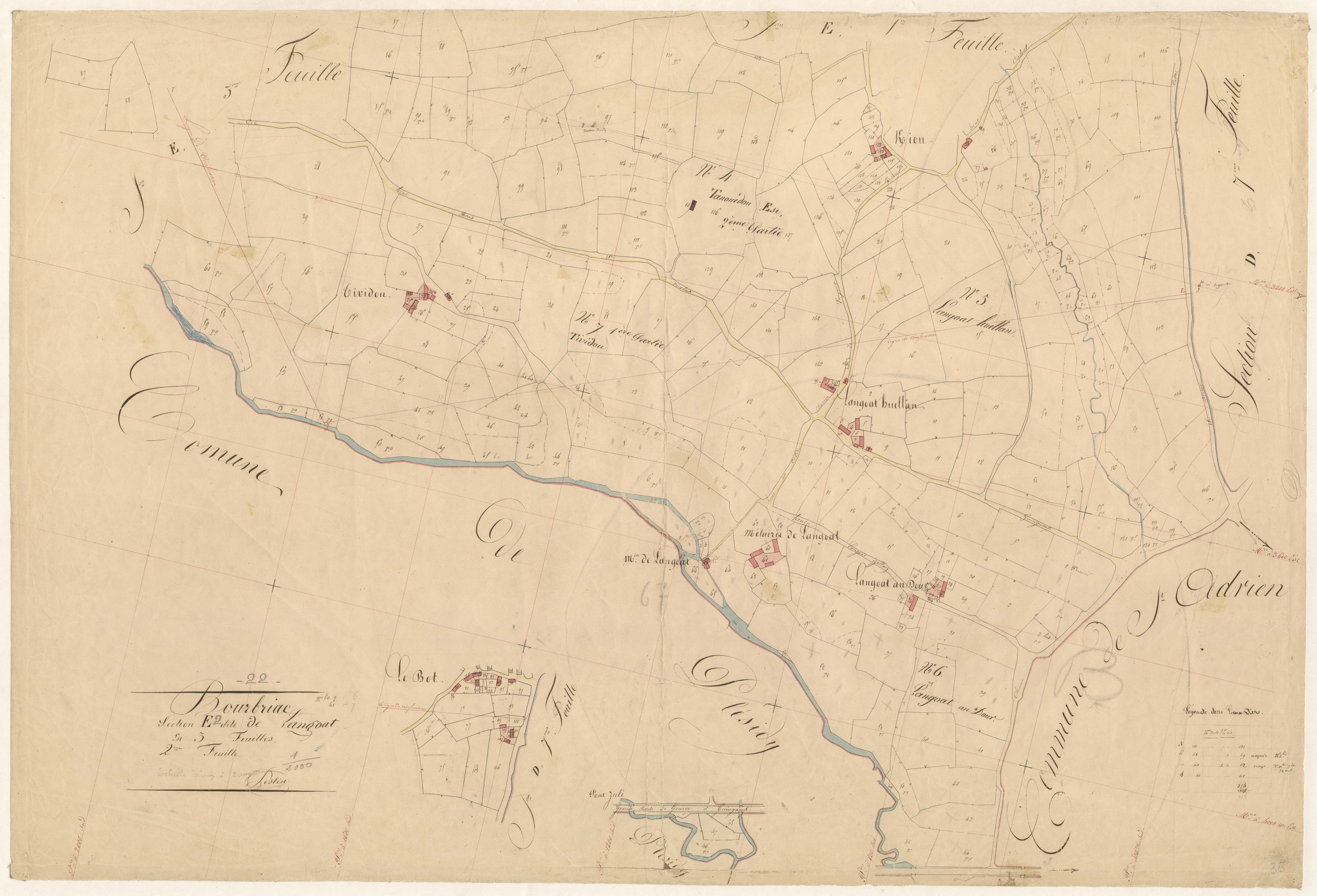 Bourbriac - Section E, 2e feuille