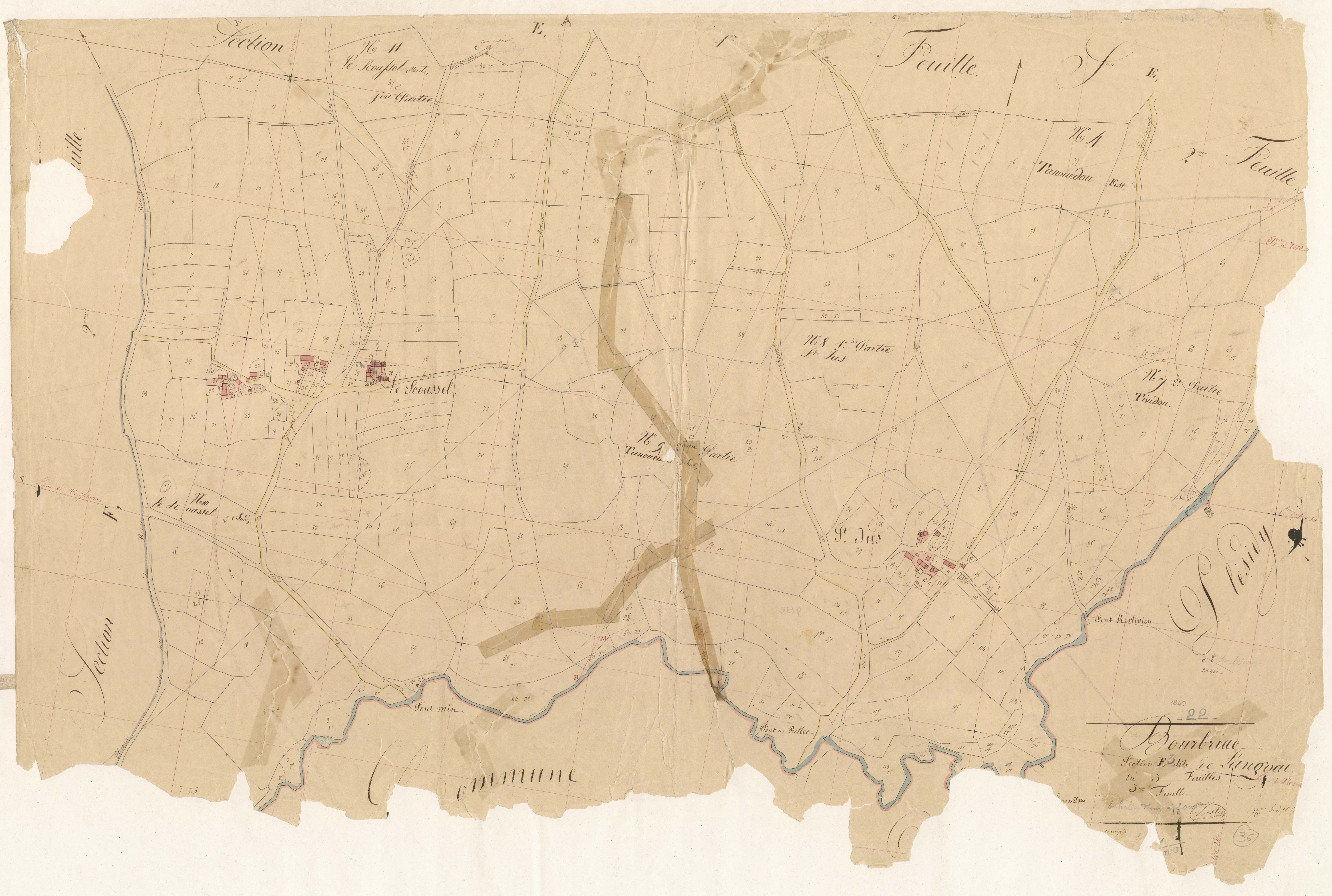 Bourbriac - Section E, 3e feuille