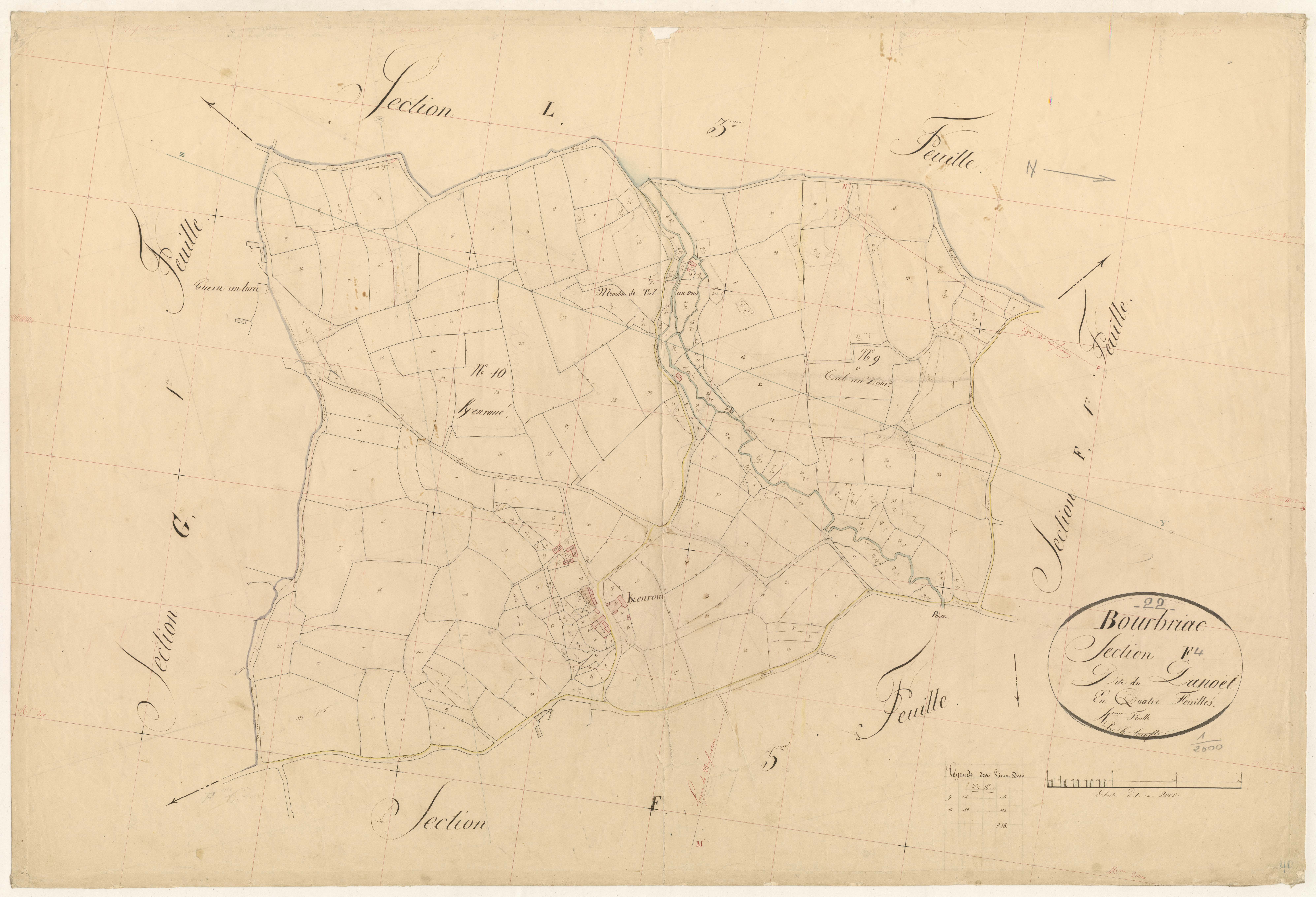 Bourbriac - Section F, 4e feuille