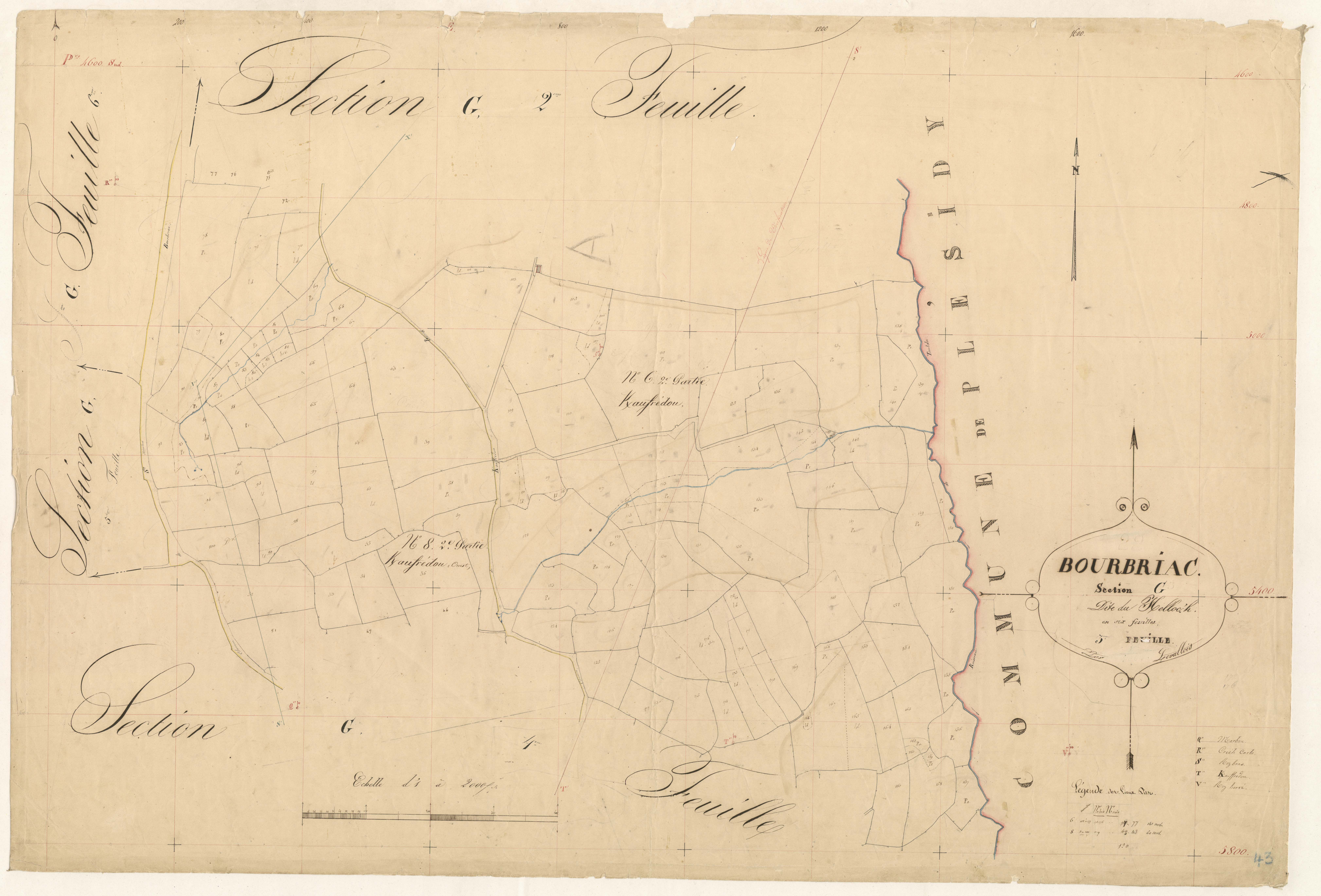 Bourbriac - Section G, 3e feuille