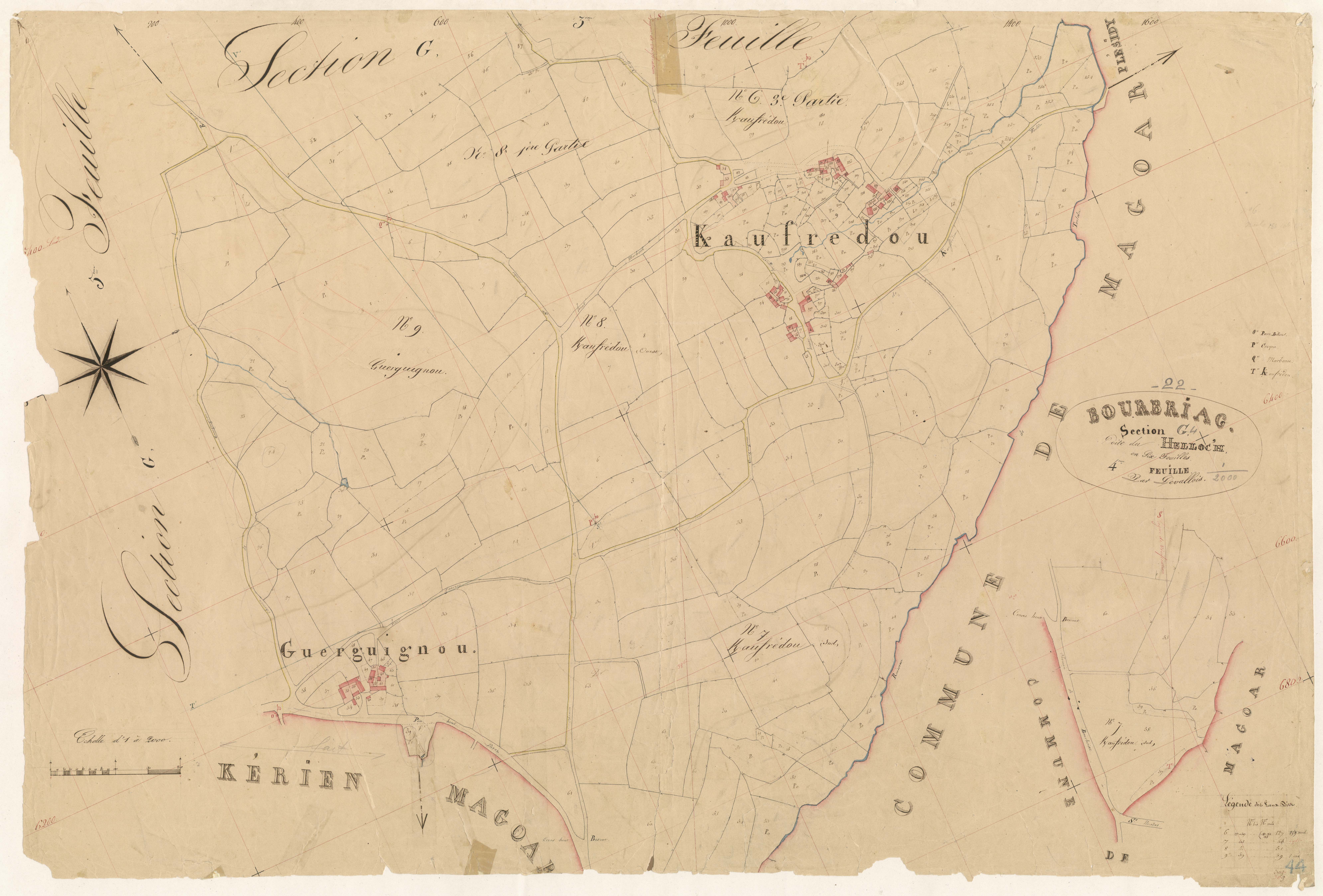 Bourbriac - Section G, 4e feuille