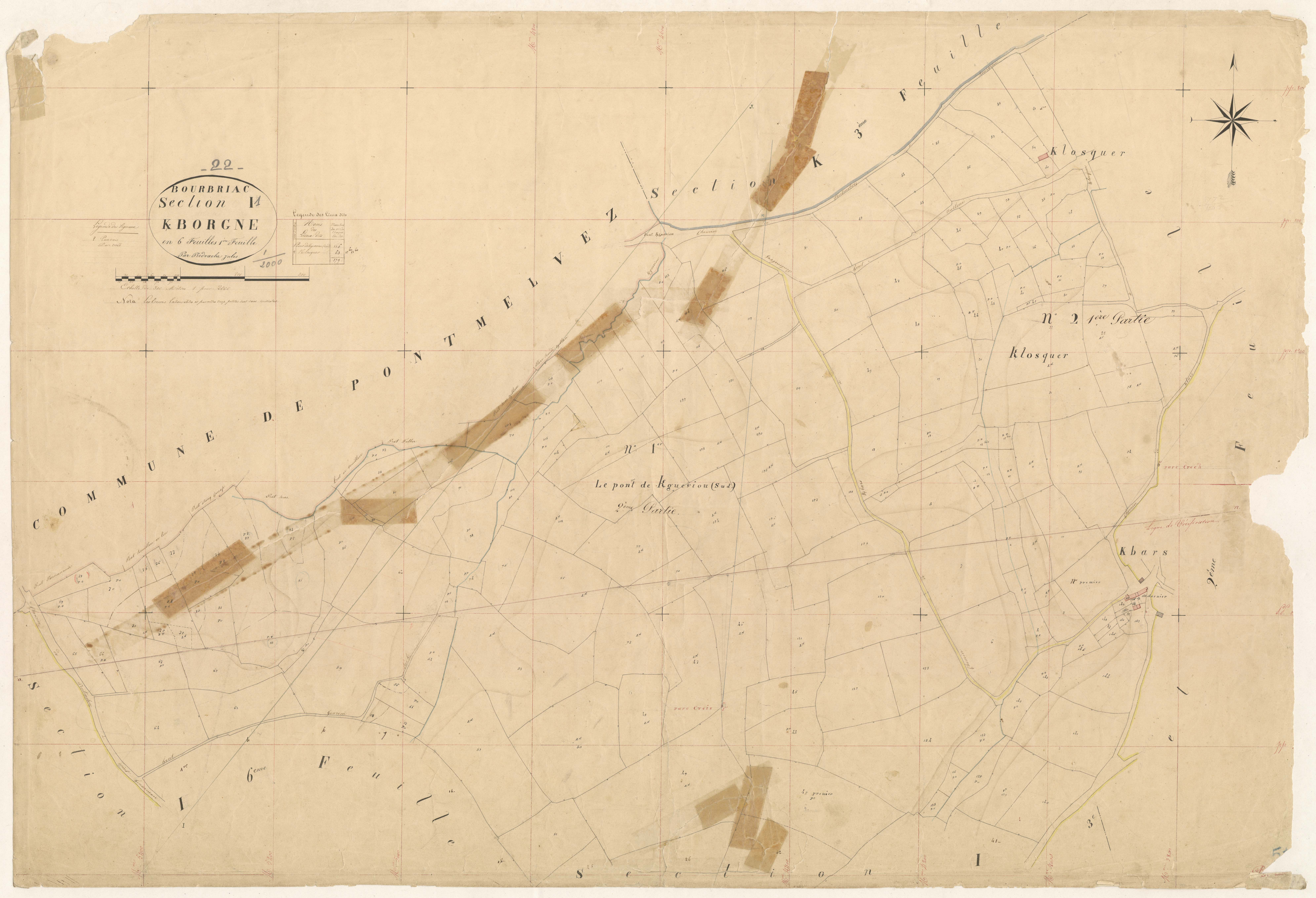 Bourbriac - Section I, 1re feuille