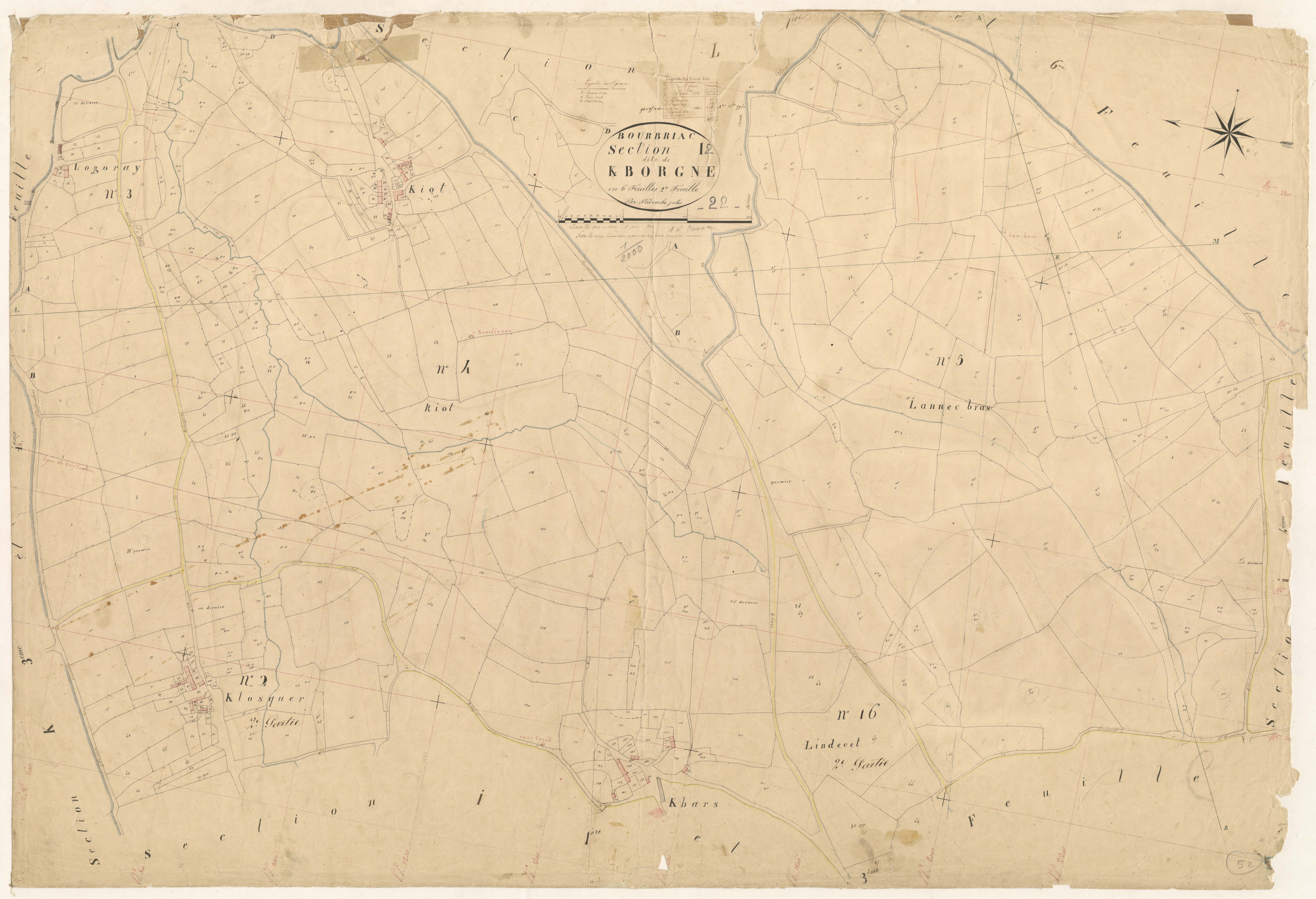 Bourbriac - Section I, 2e feuille