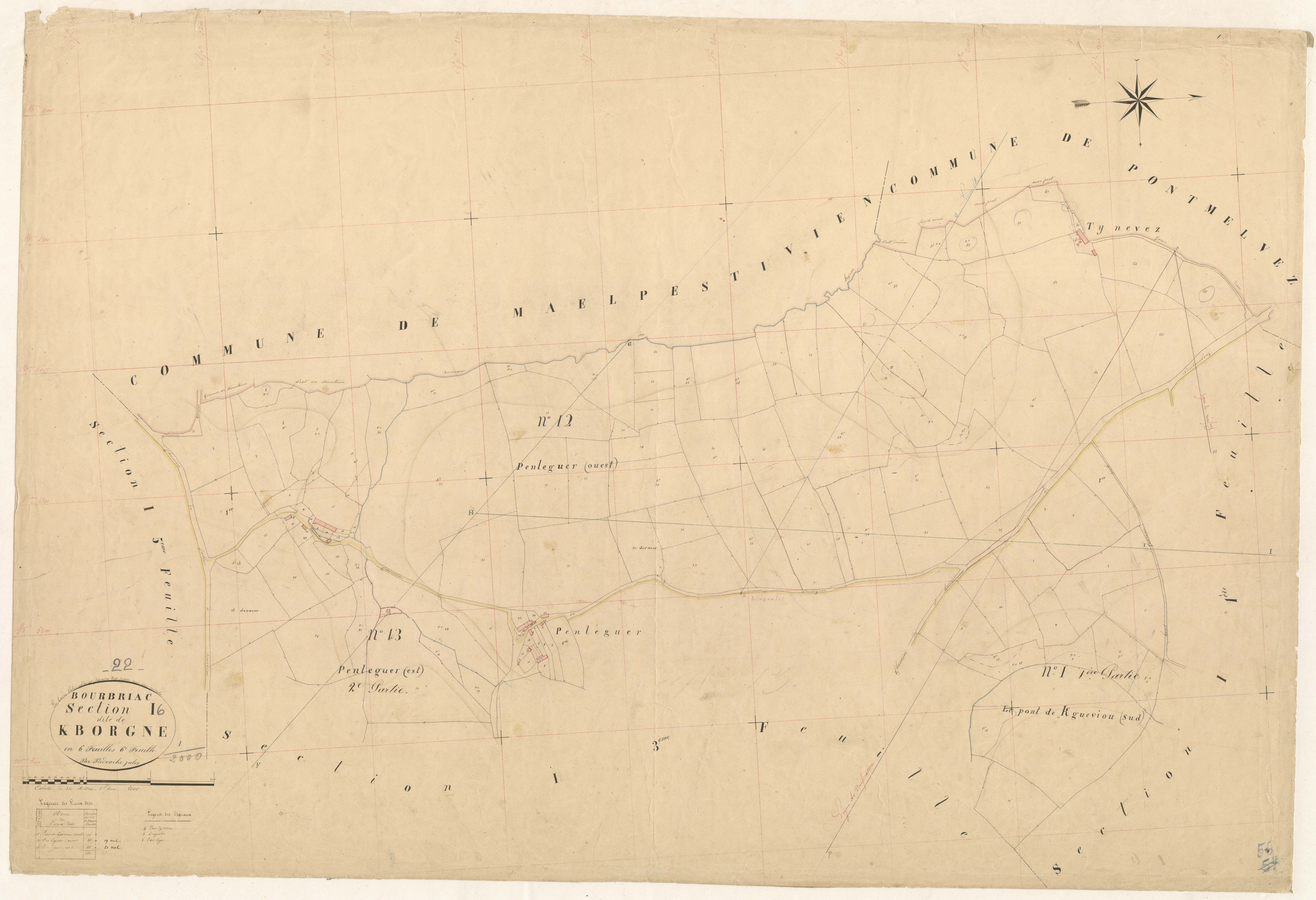 Bourbriac - Section I, 6e feuille