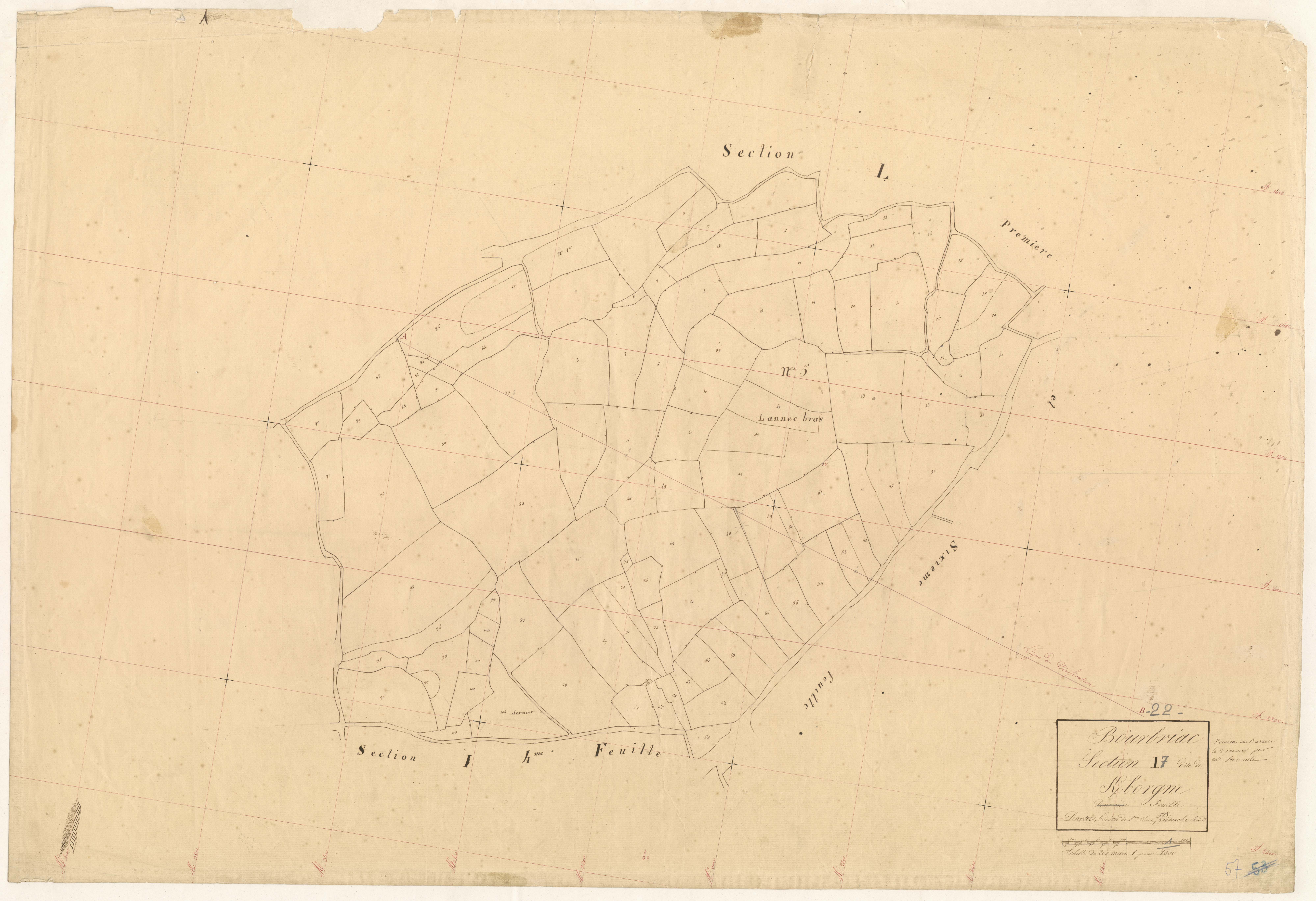 Bourbriac - Section I, 7e feuille