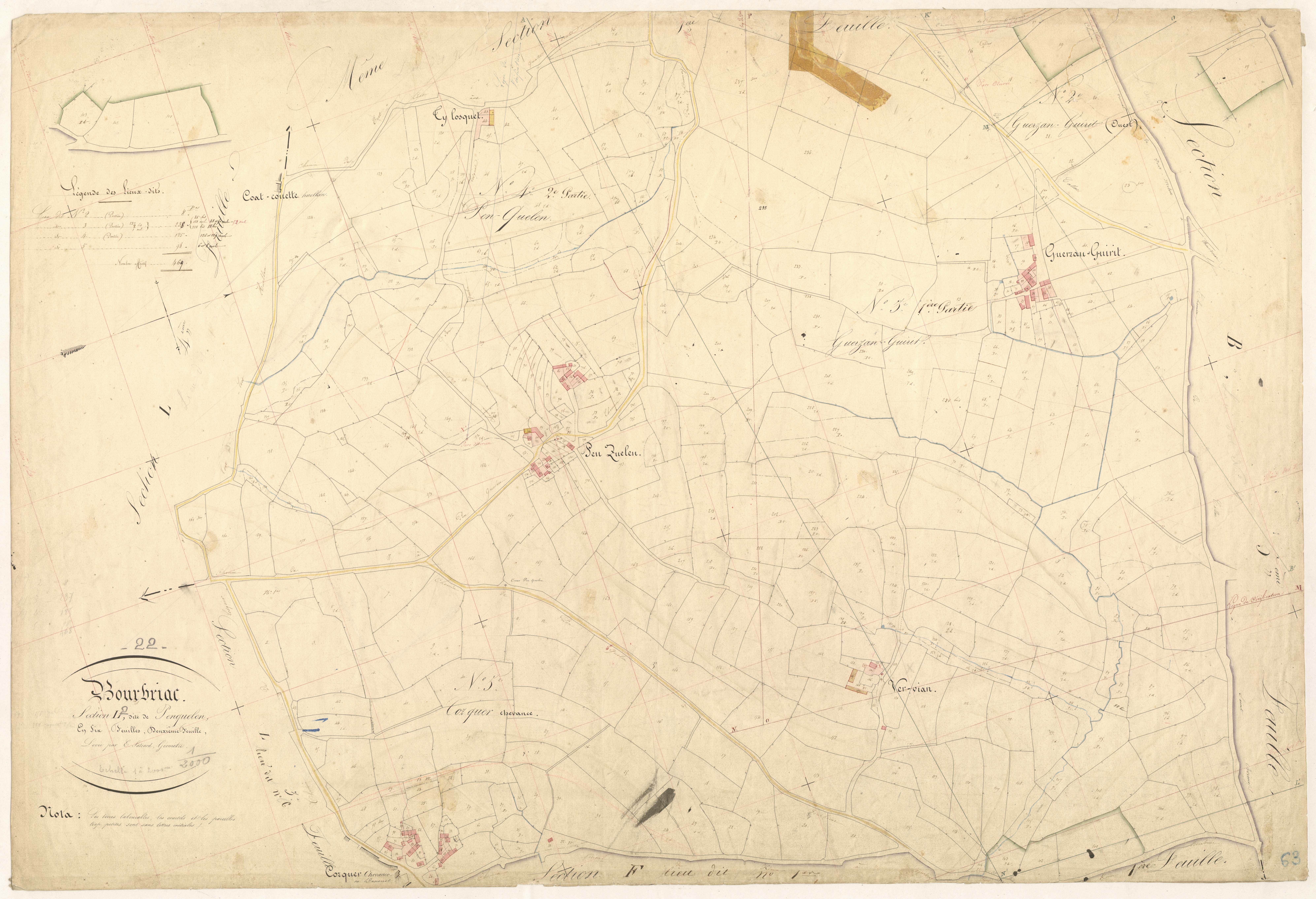 Bourbriac - Section L, 2e feuille