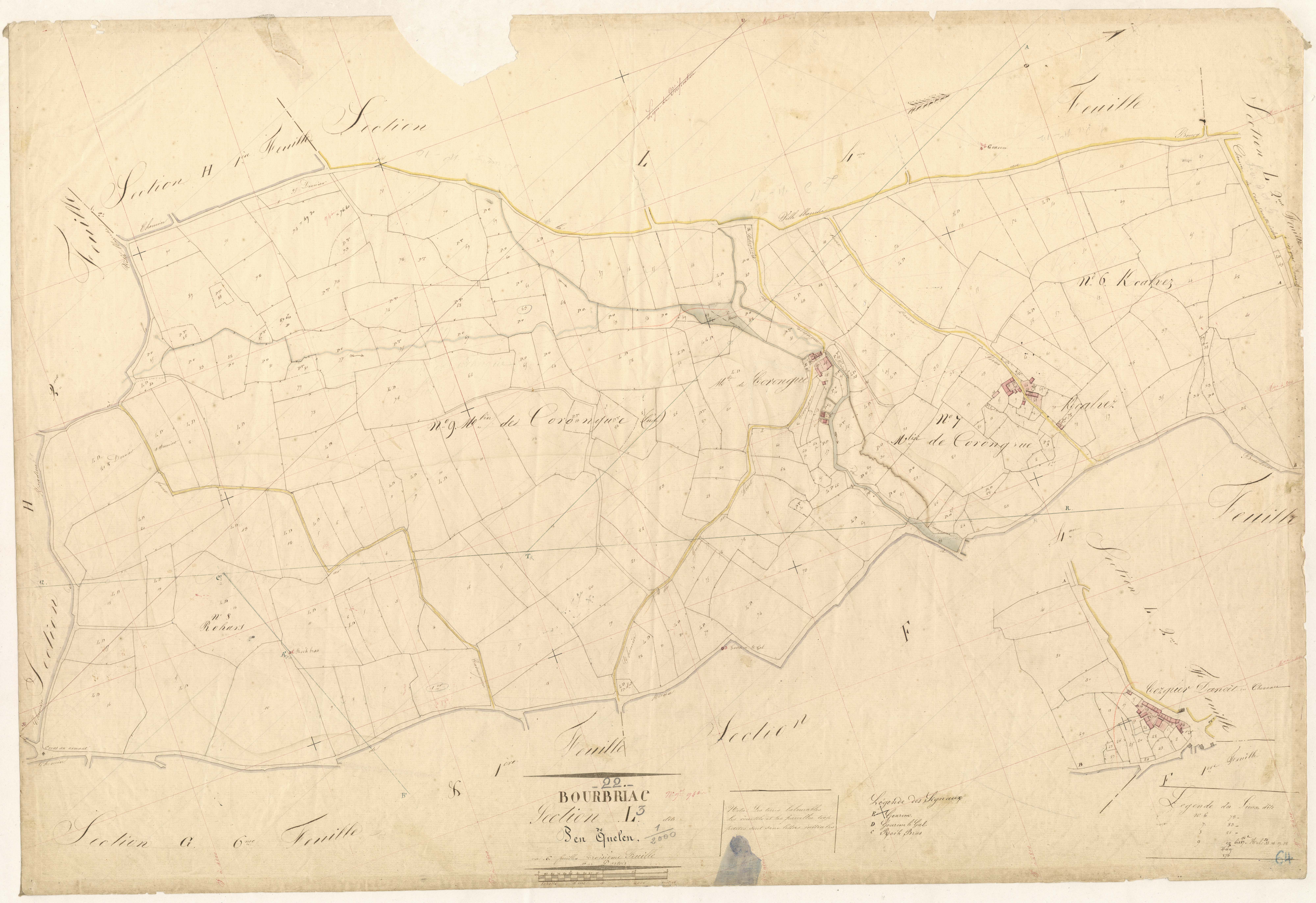 Bourbriac - Section L, 3e feuille